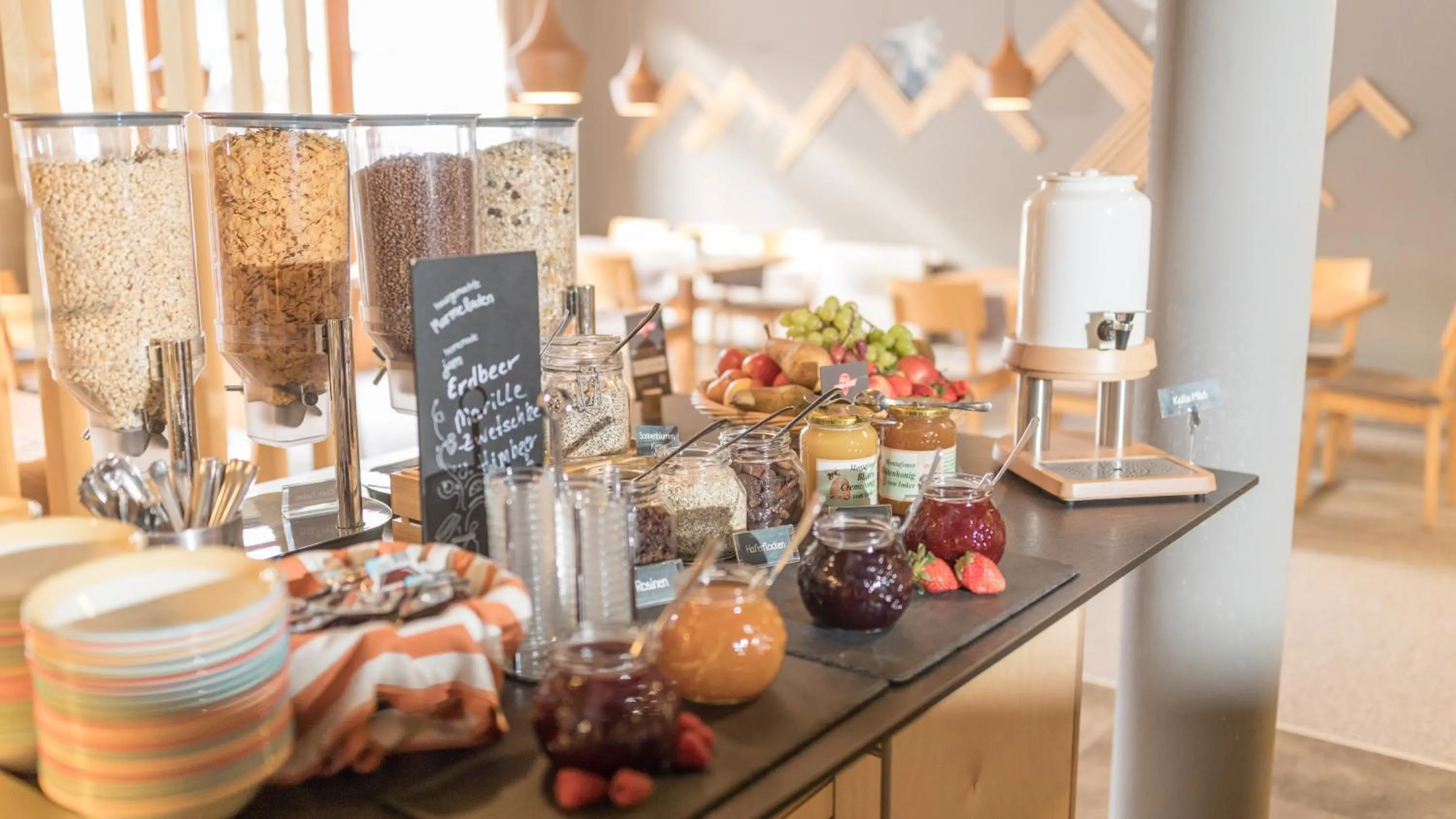 Buffet breakfast in JUFA Hotel Montafon