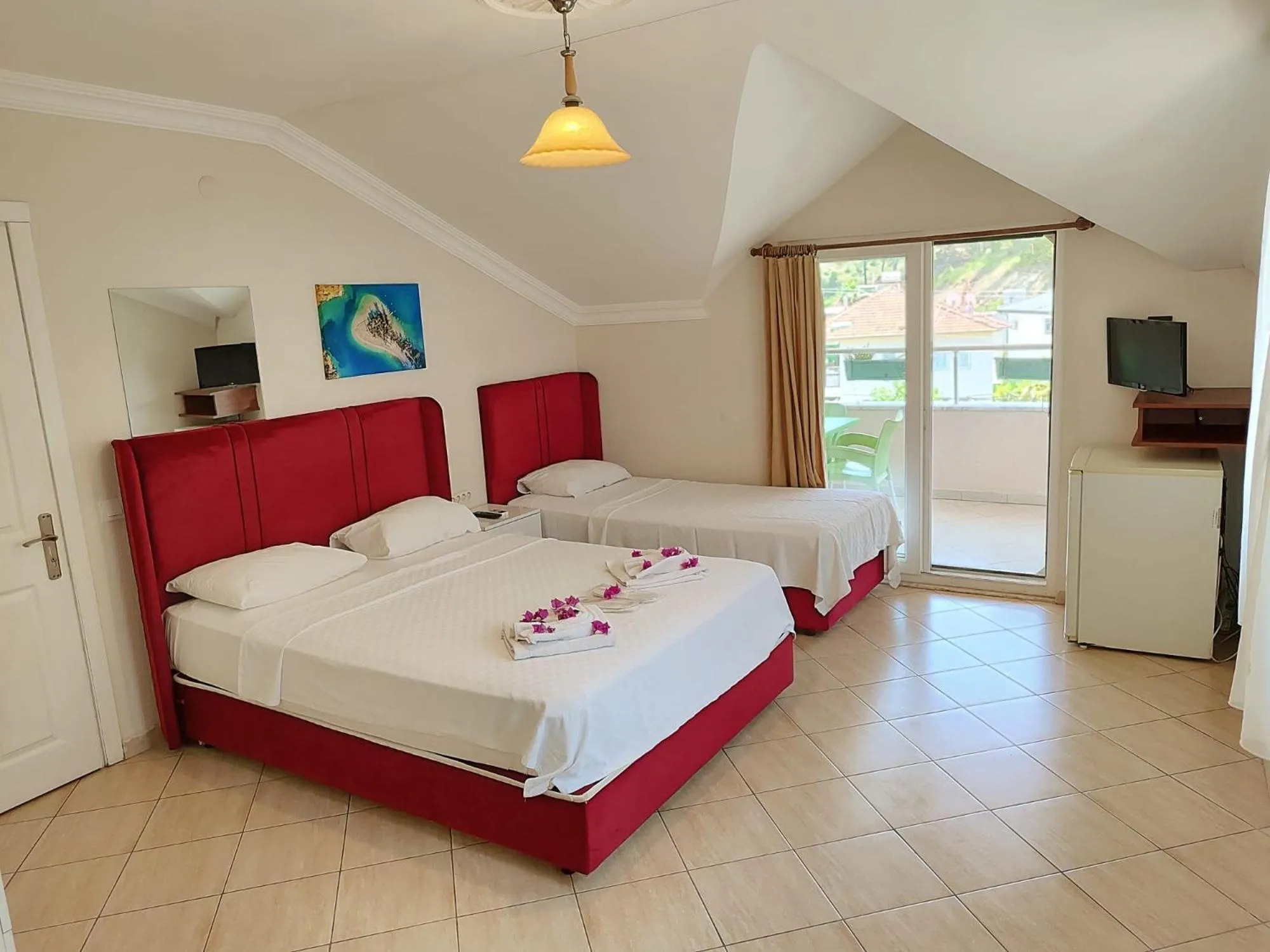 Bed in Bucak Apart Hotel Göcek & Beach