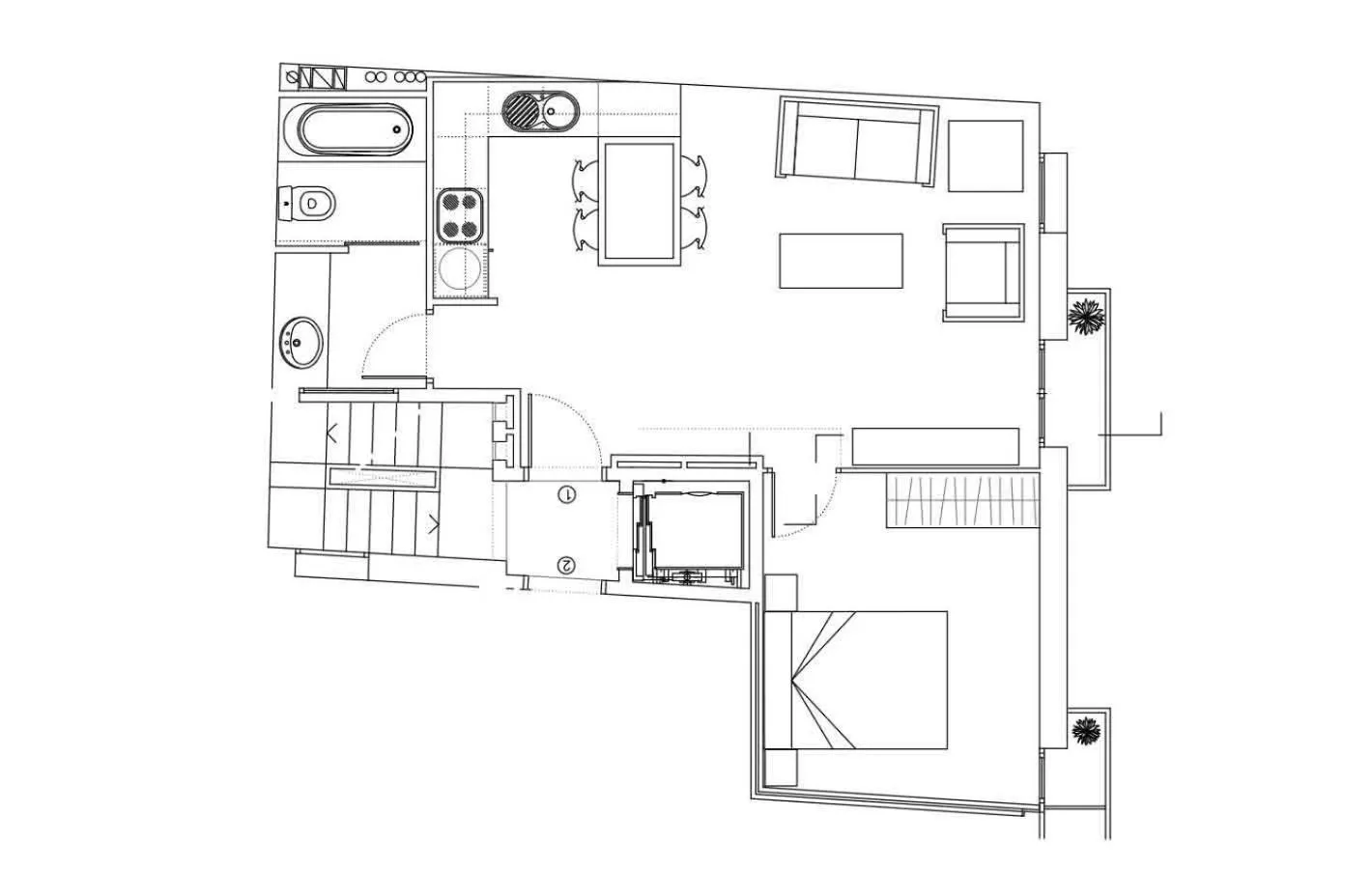 Floor plan in Inside Barcelona Apartments Esparteria