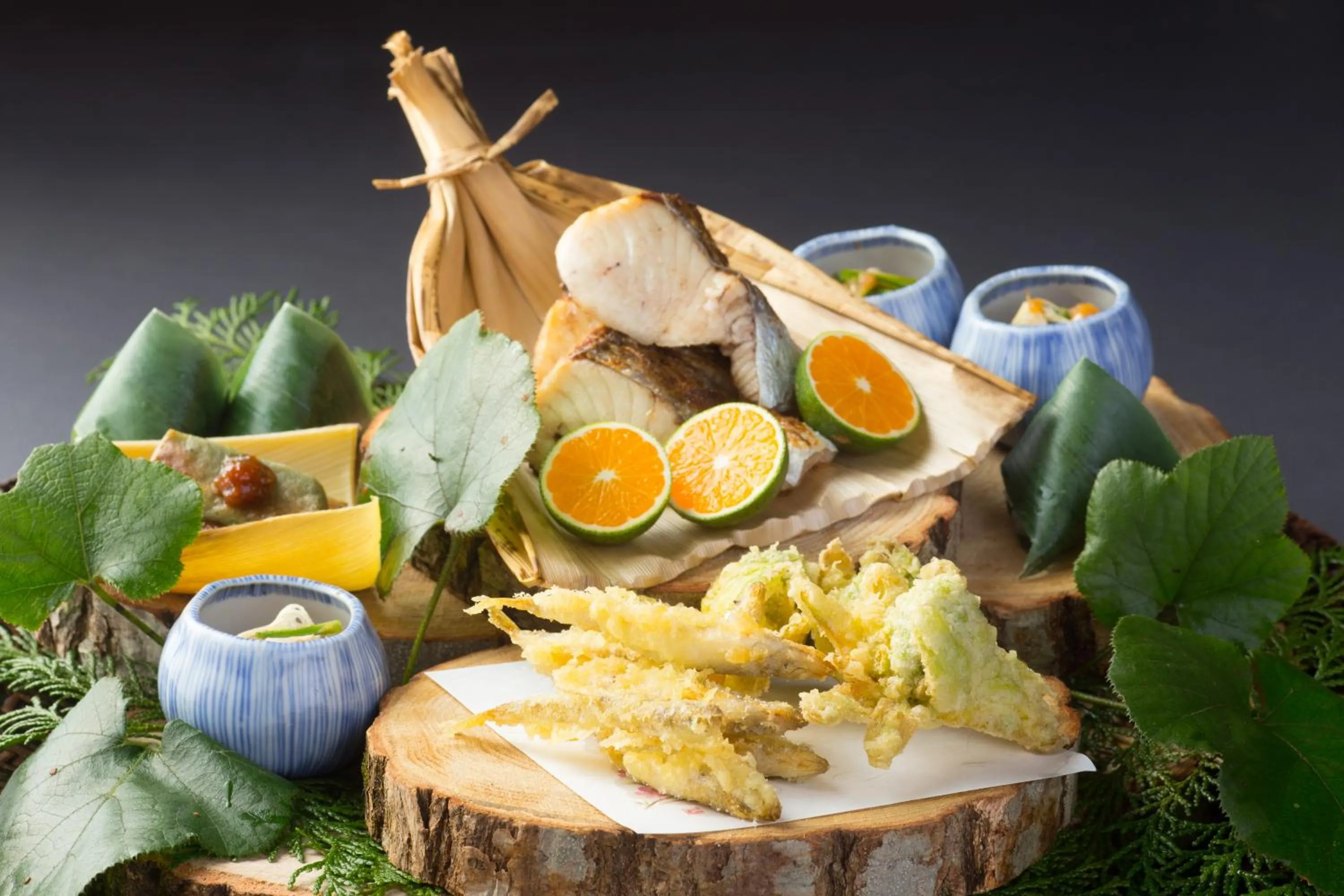 Food close-up in Yufuin Souan Kosumosu