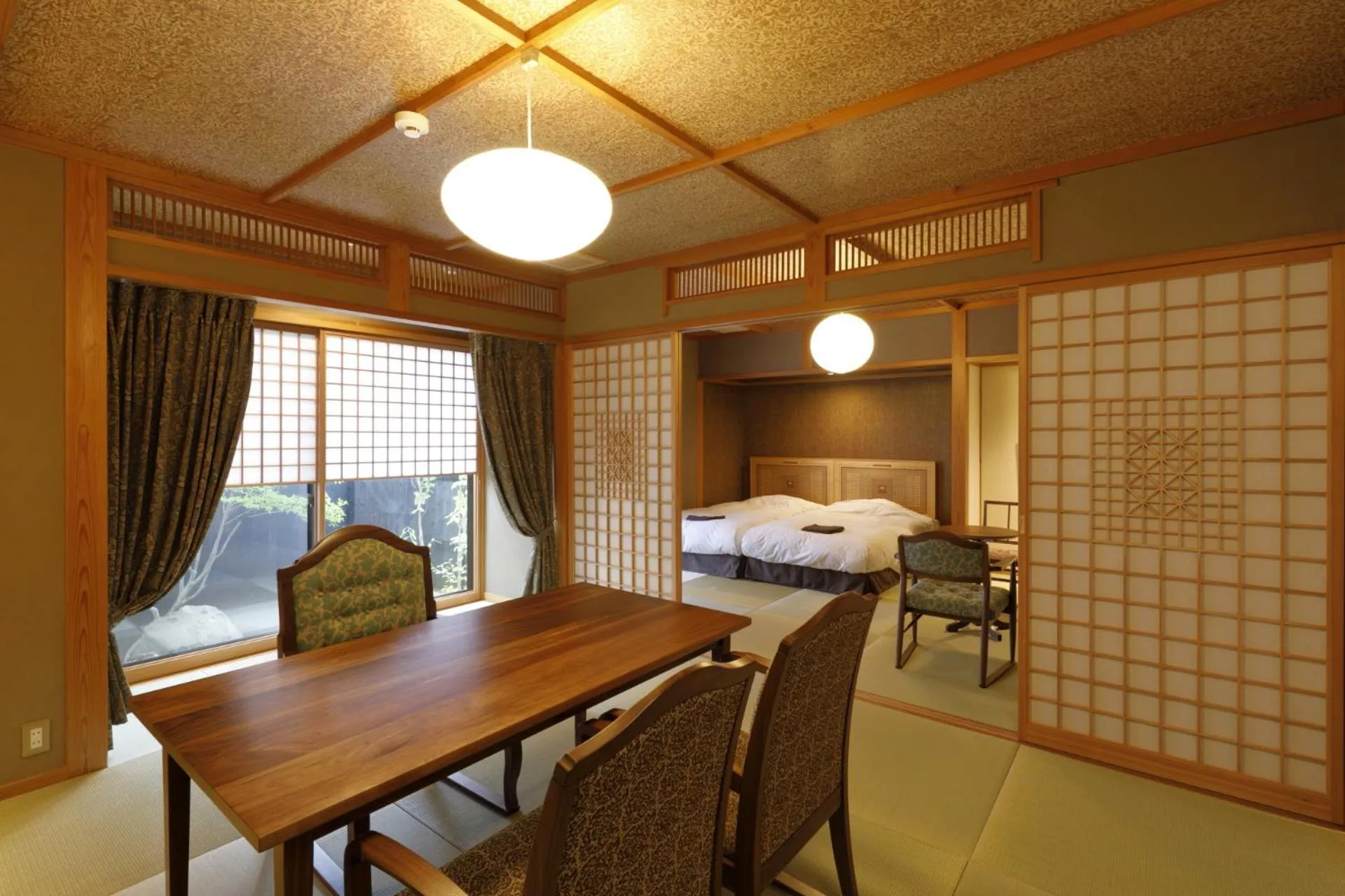 Bed in Yufuin Souan Kosumosu