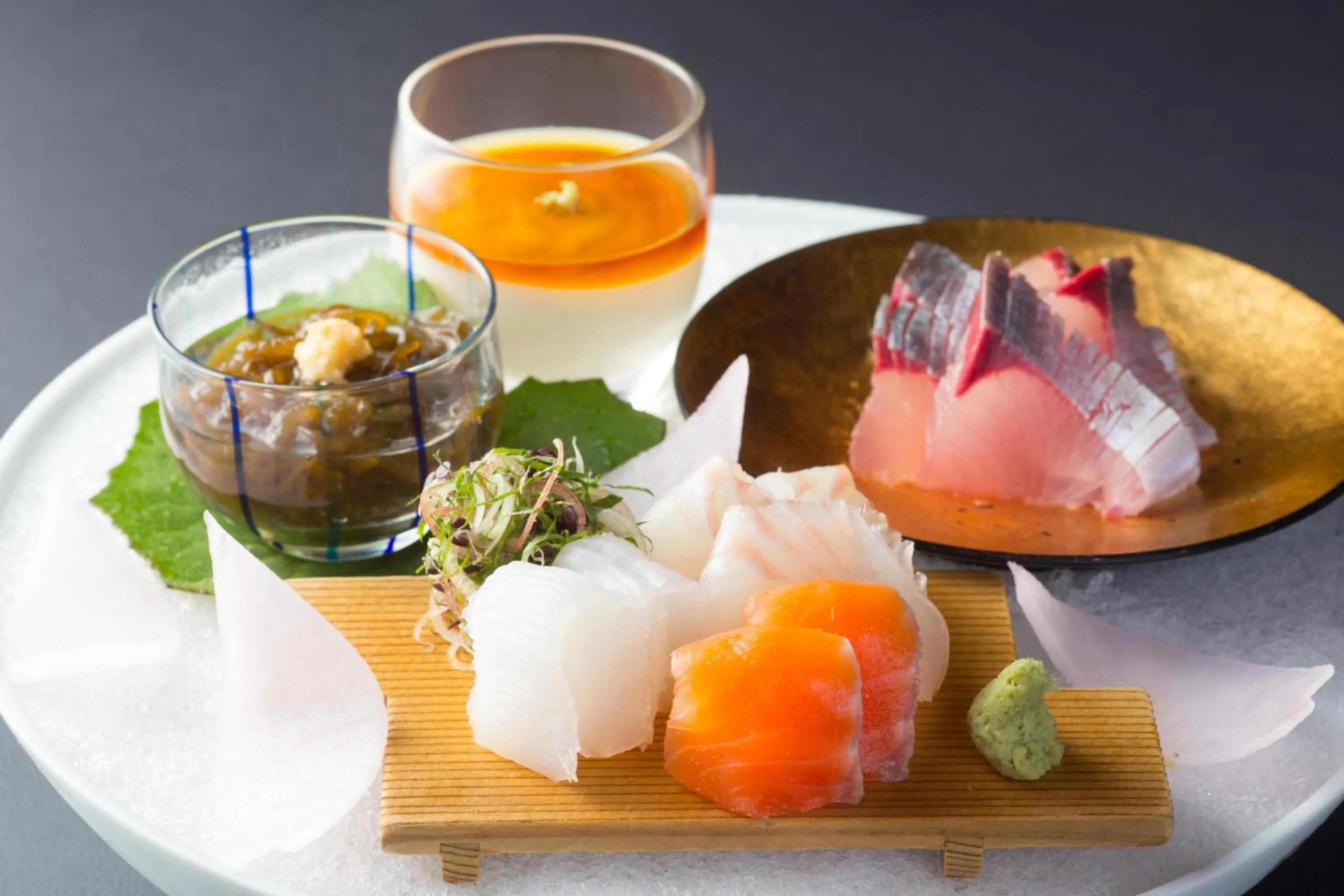 Food close-up in Yufuin Souan Kosumosu