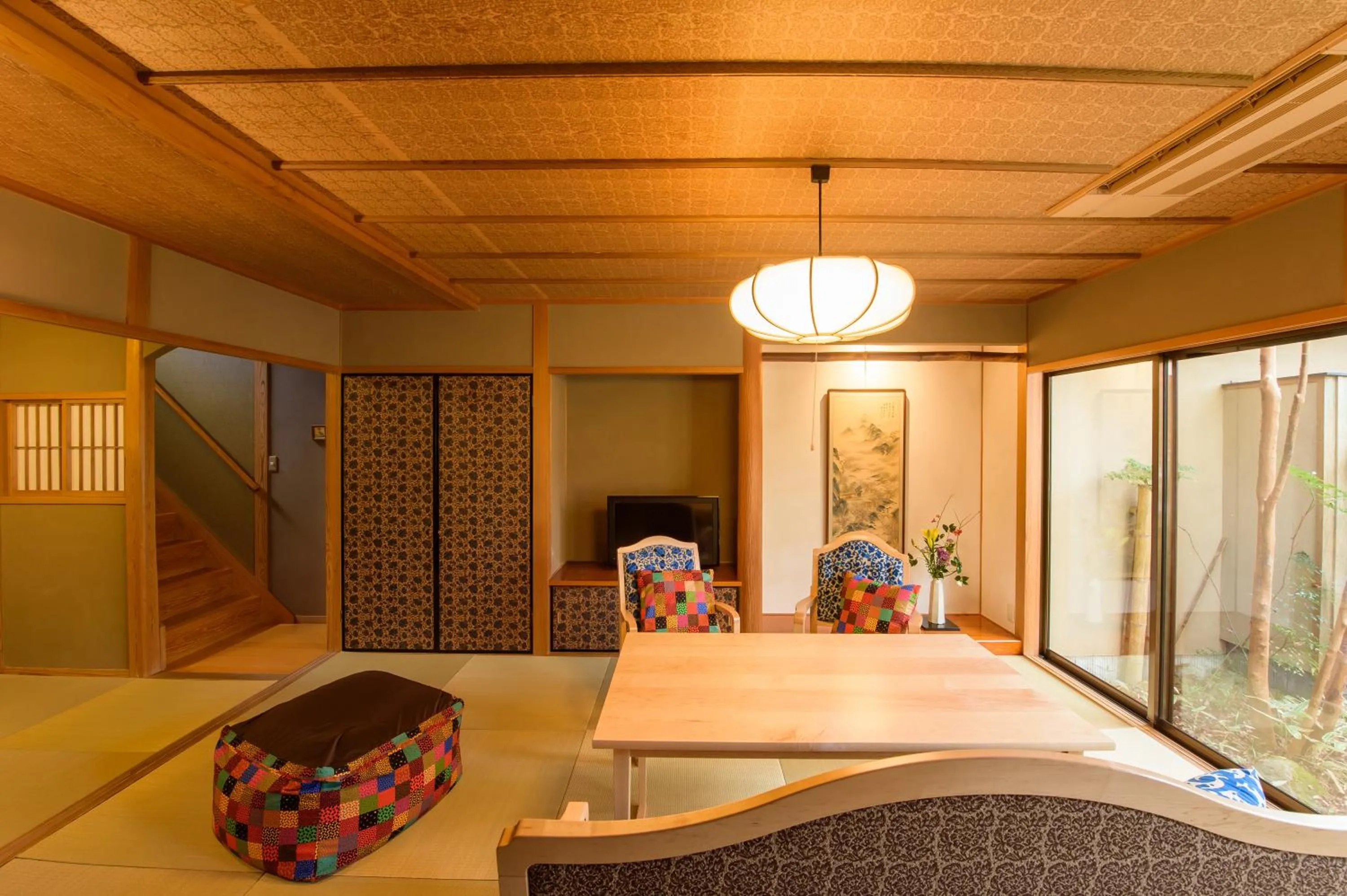 Bed in Yufuin Souan Kosumosu