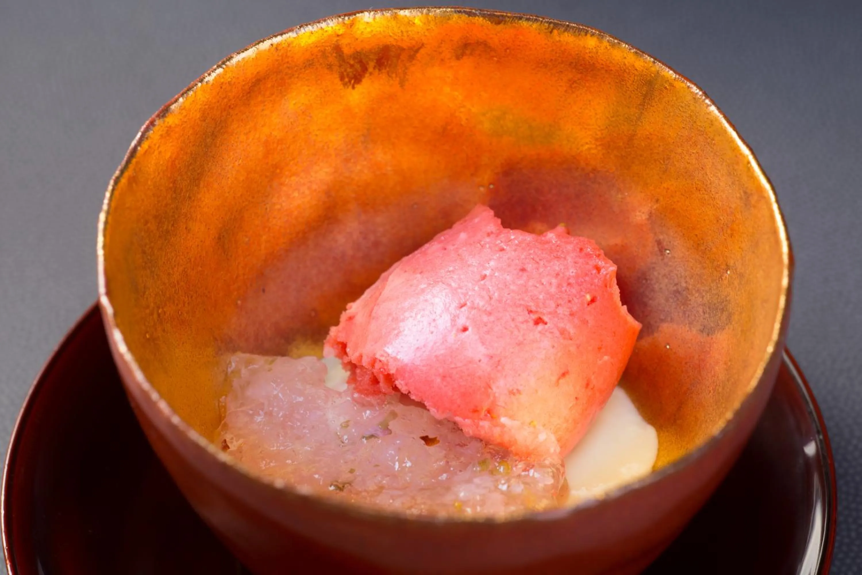 Food close-up in Yufuin Souan Kosumosu