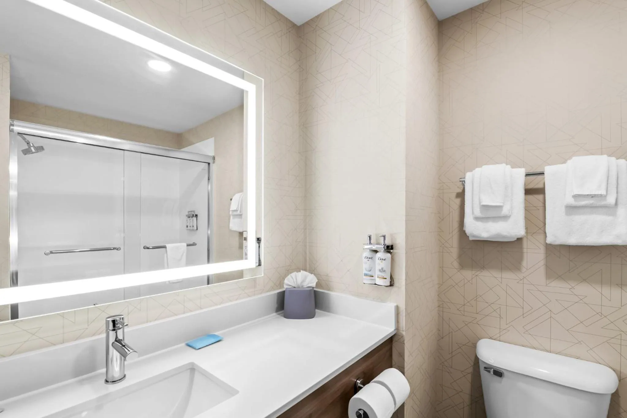 Bathroom in Holiday Inn Express Hotel & Suites Council Bluffs - Convention Center Area by IHG