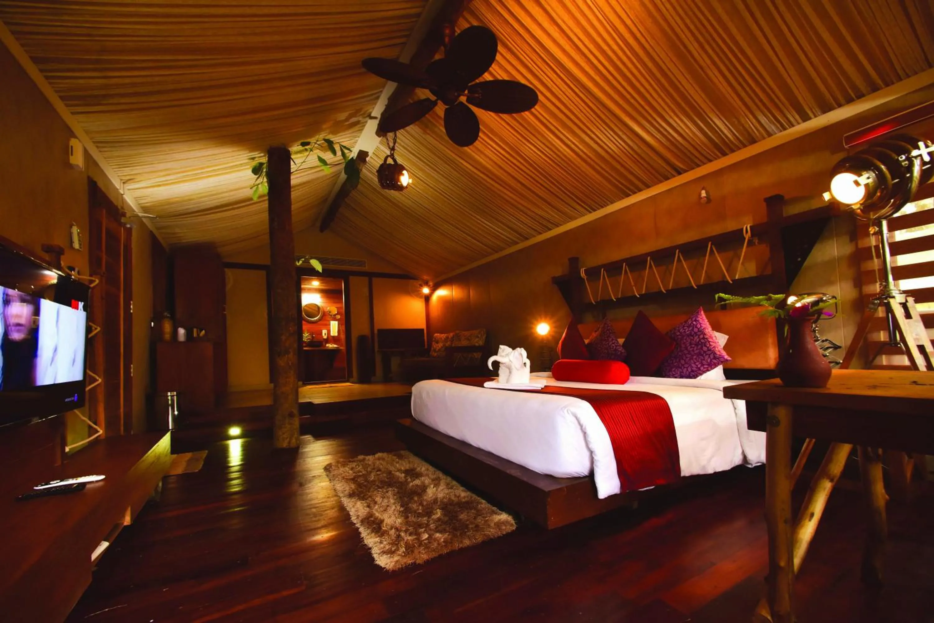 Bedroom, Bed in Wild Planet Jungle Resort