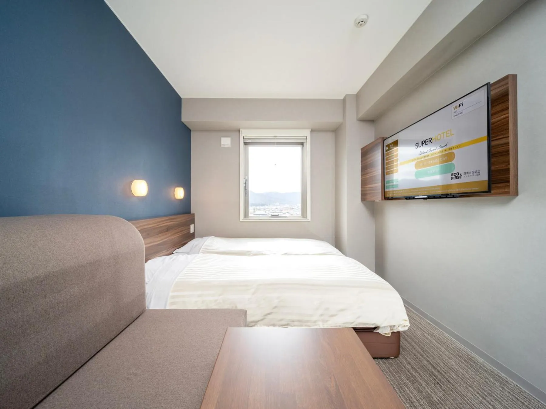 Bed in Super Hotel Yamaguchi Yuda Onsen