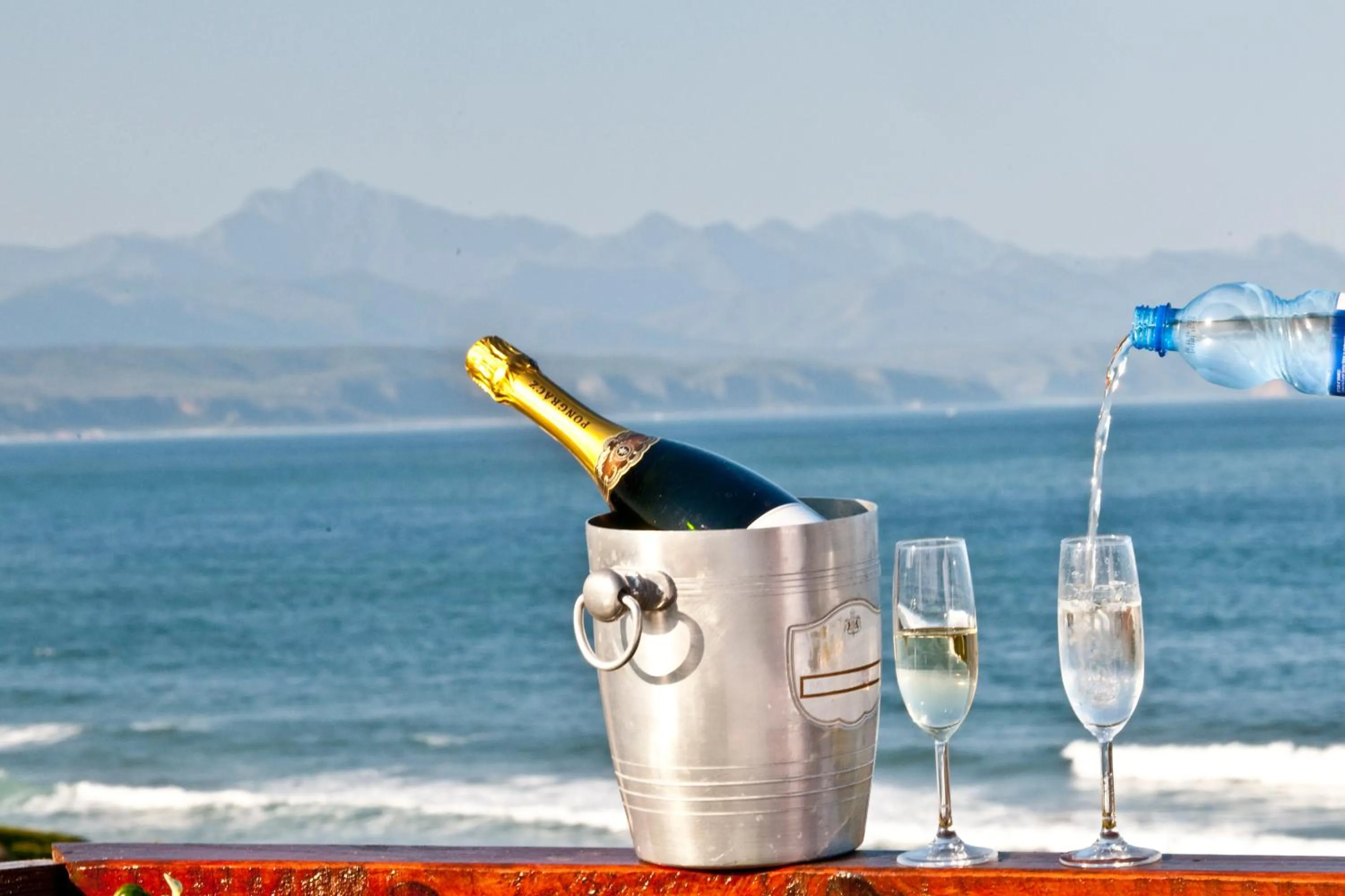 Patio in Dolphins' Playground Beachfront B&B