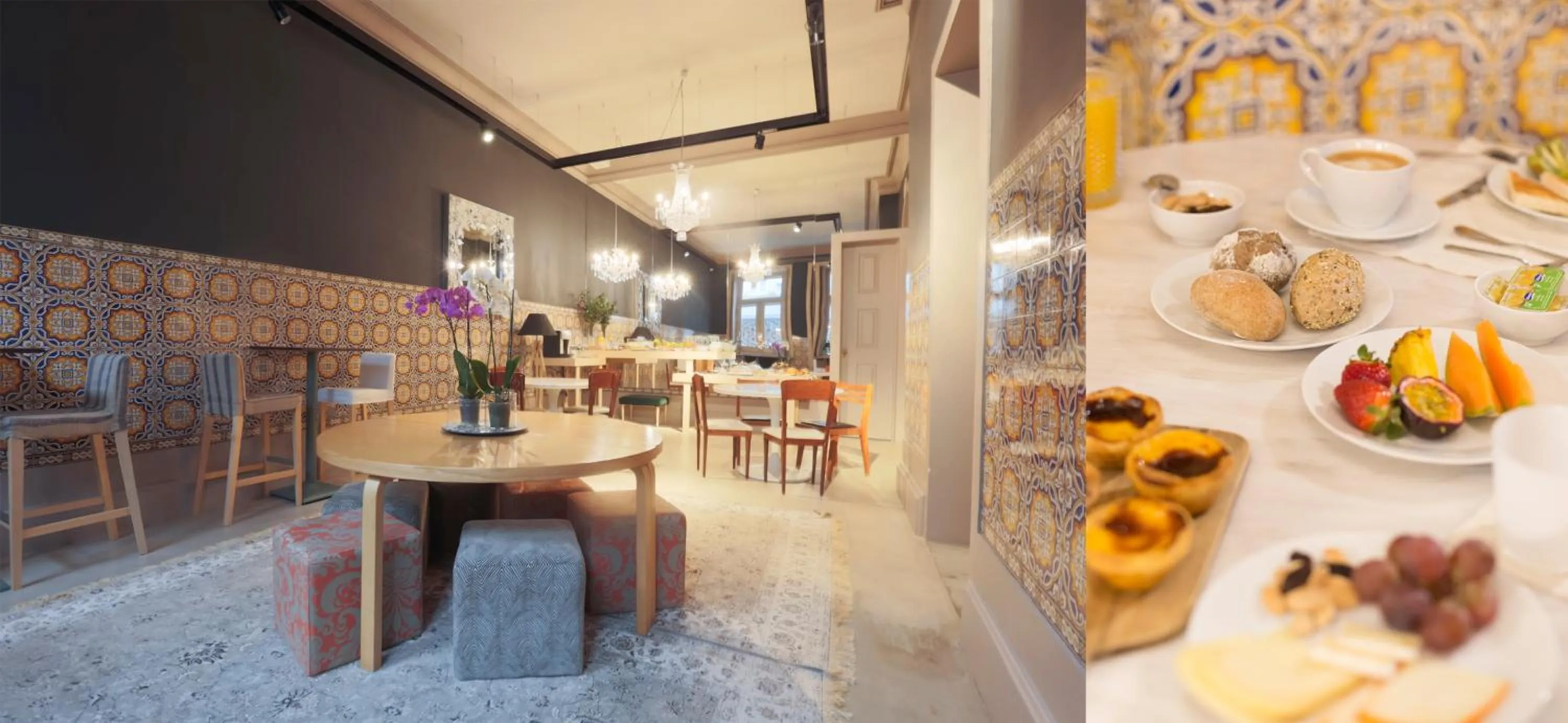 Dining area in Charm Palace Porto