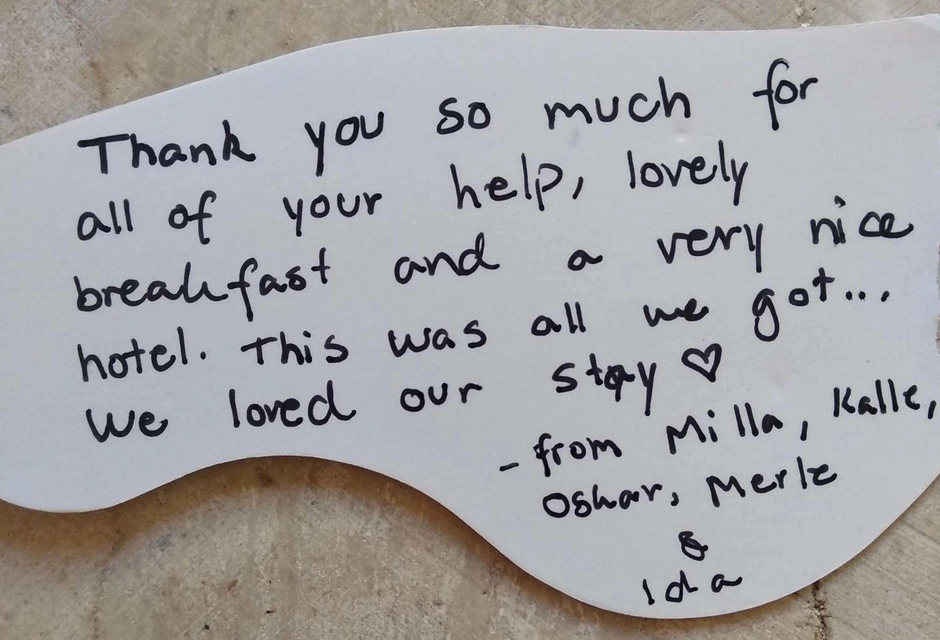 Text overlay in CHA Nanakas Village Inn