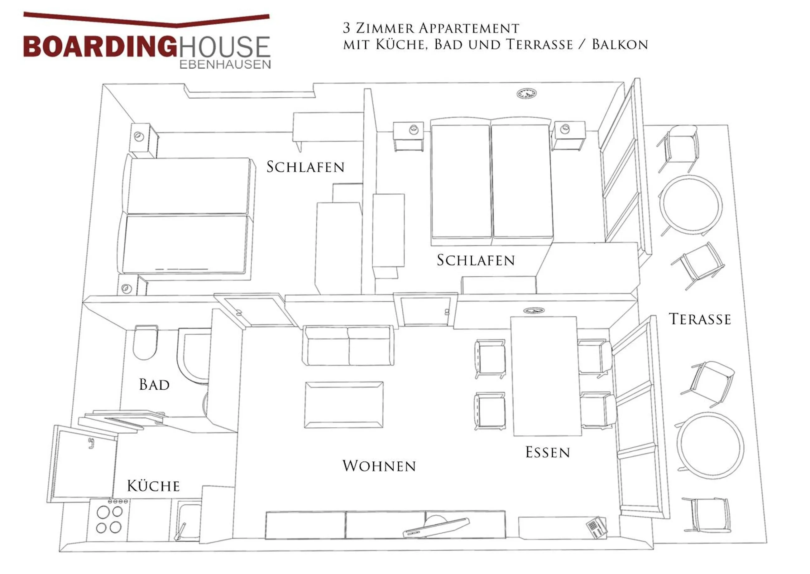 Floor plan in Boardinghouse-Ebenhausen
