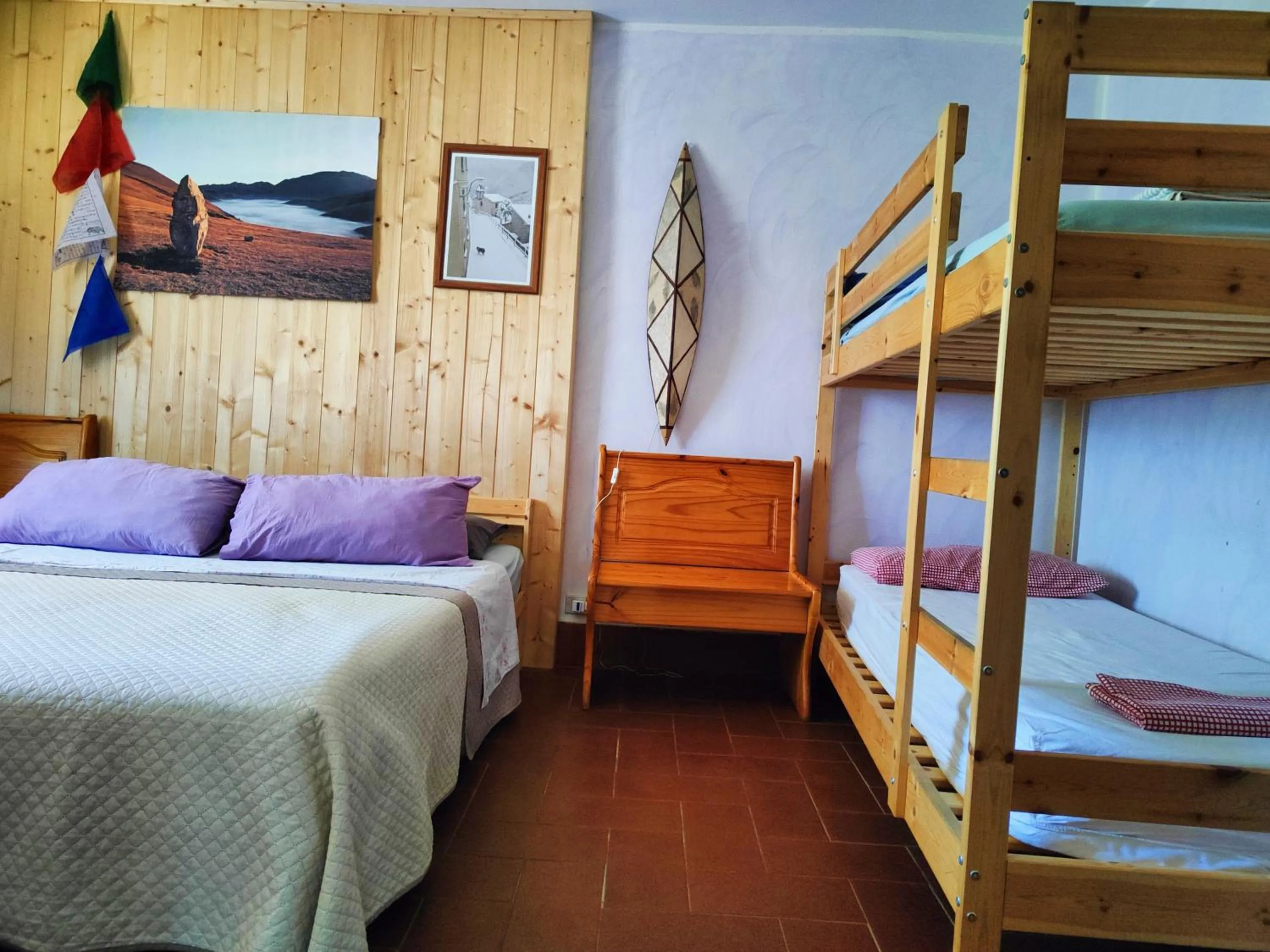 bunk bed, Bed in B&B Bivacco Frasassi climbing & trail running house