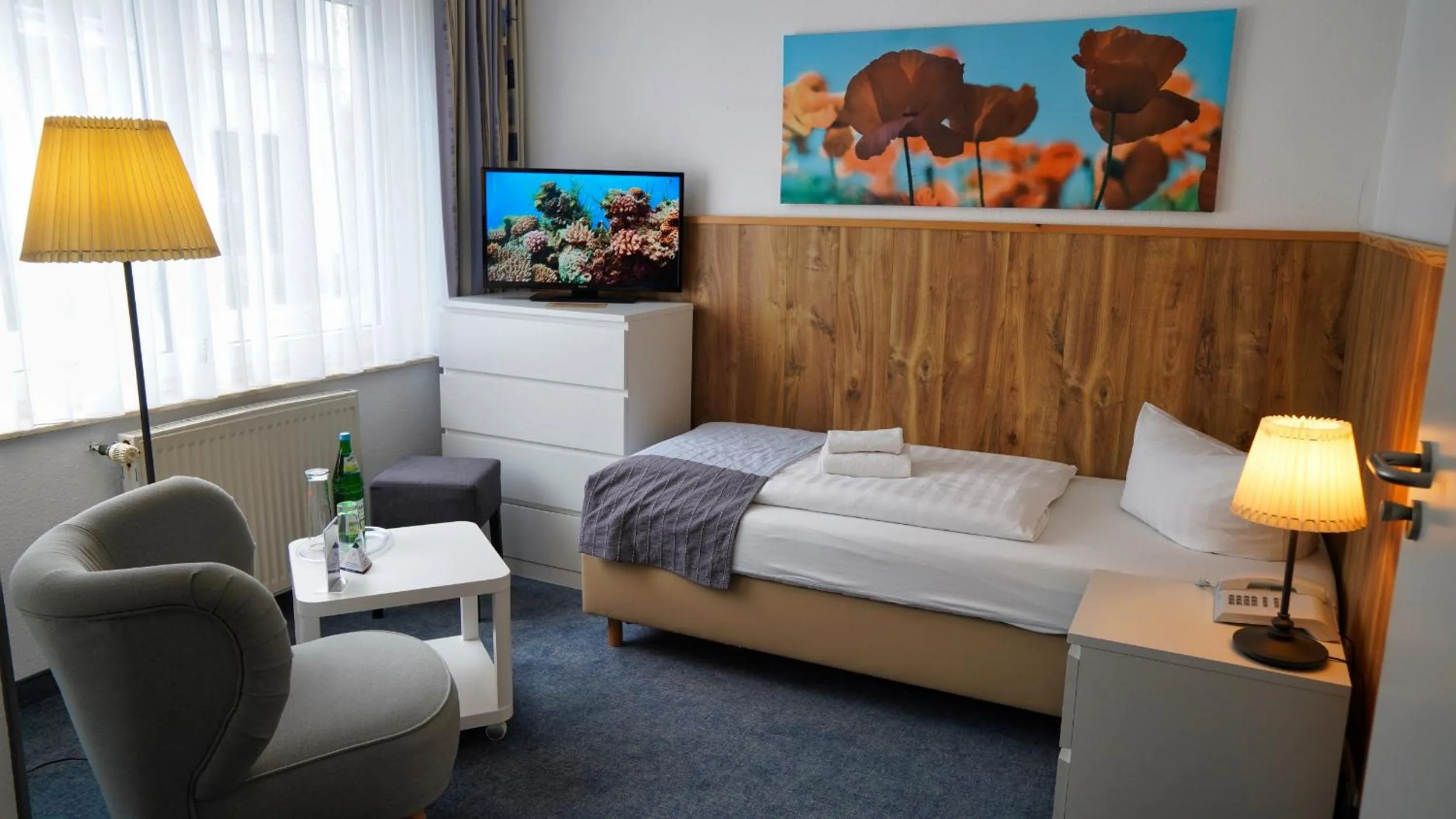 Photo of the whole room, Bed in Hotel & Restaurant Seebrücke