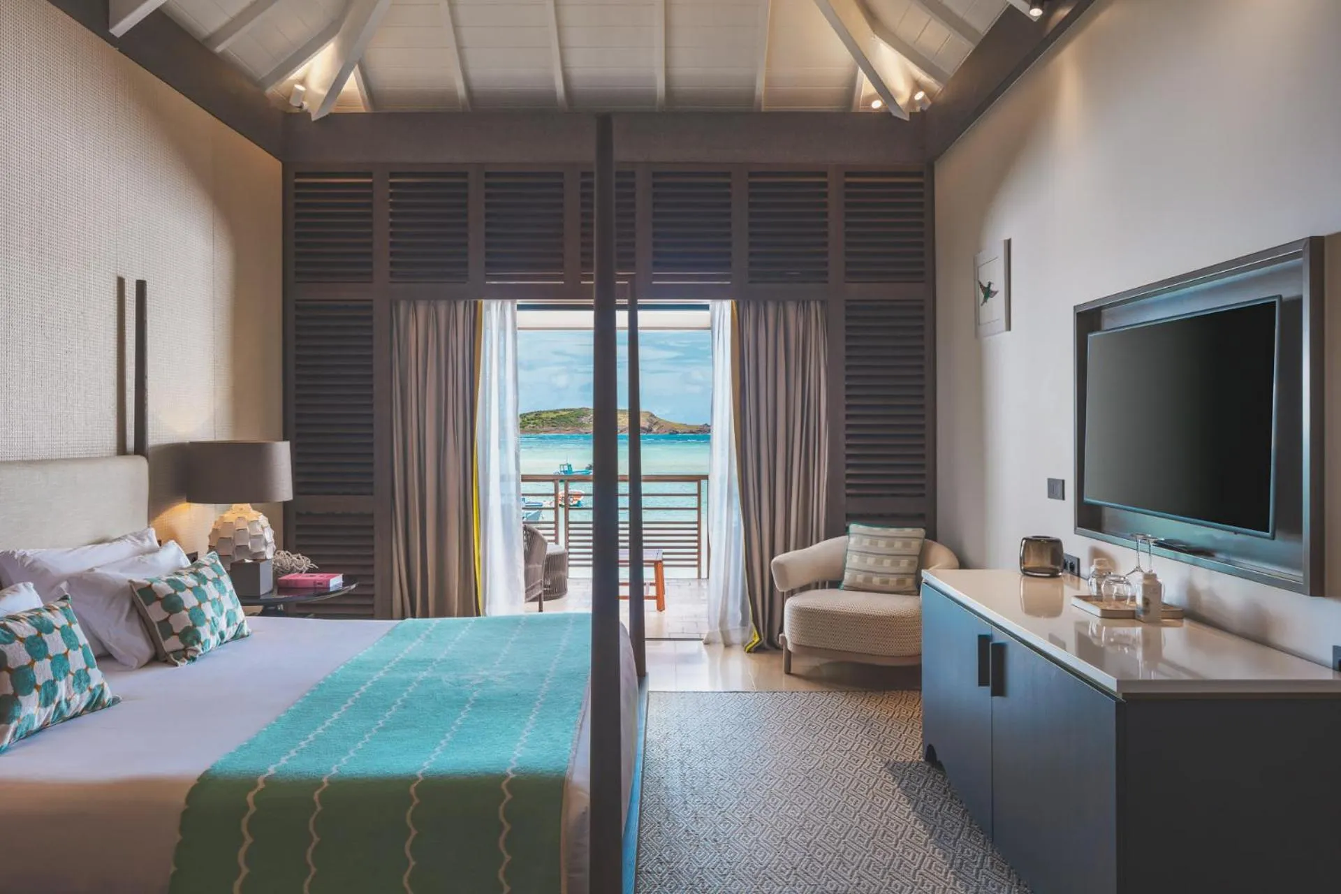 Bedroom, Bed in Le Barthélemy Hotel & Spa