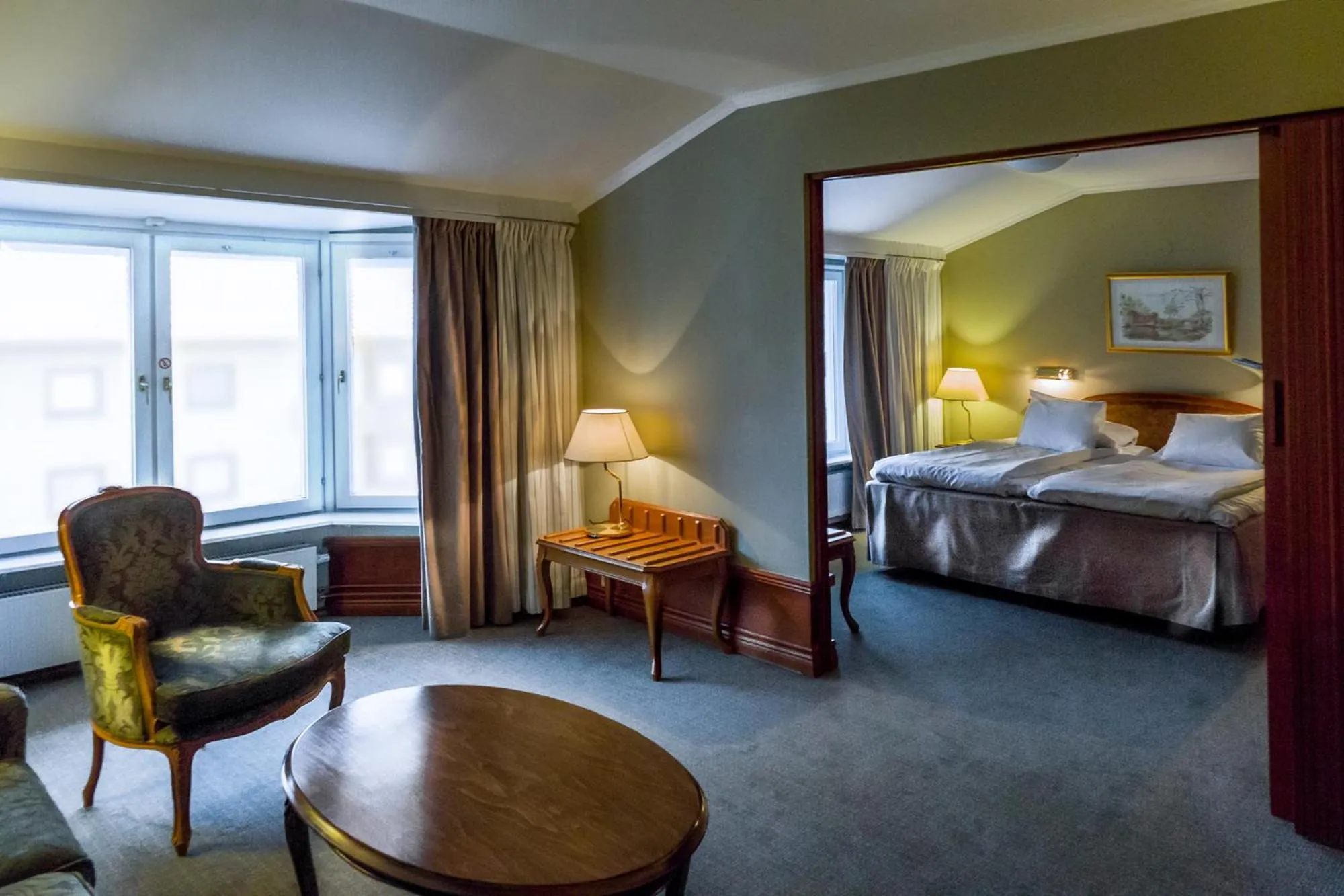 Bed in Clarion Collection Hotel Smedjan