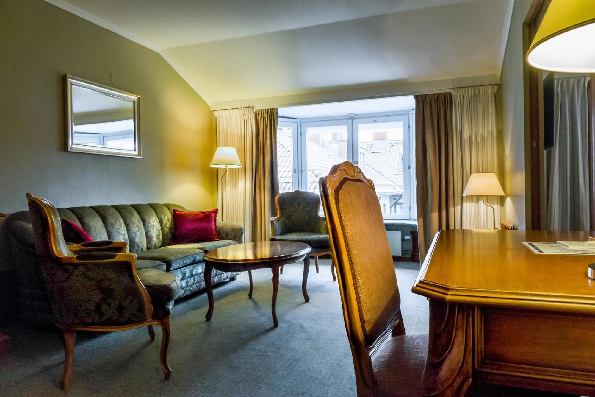 Seating area in Clarion Collection Hotel Smedjan