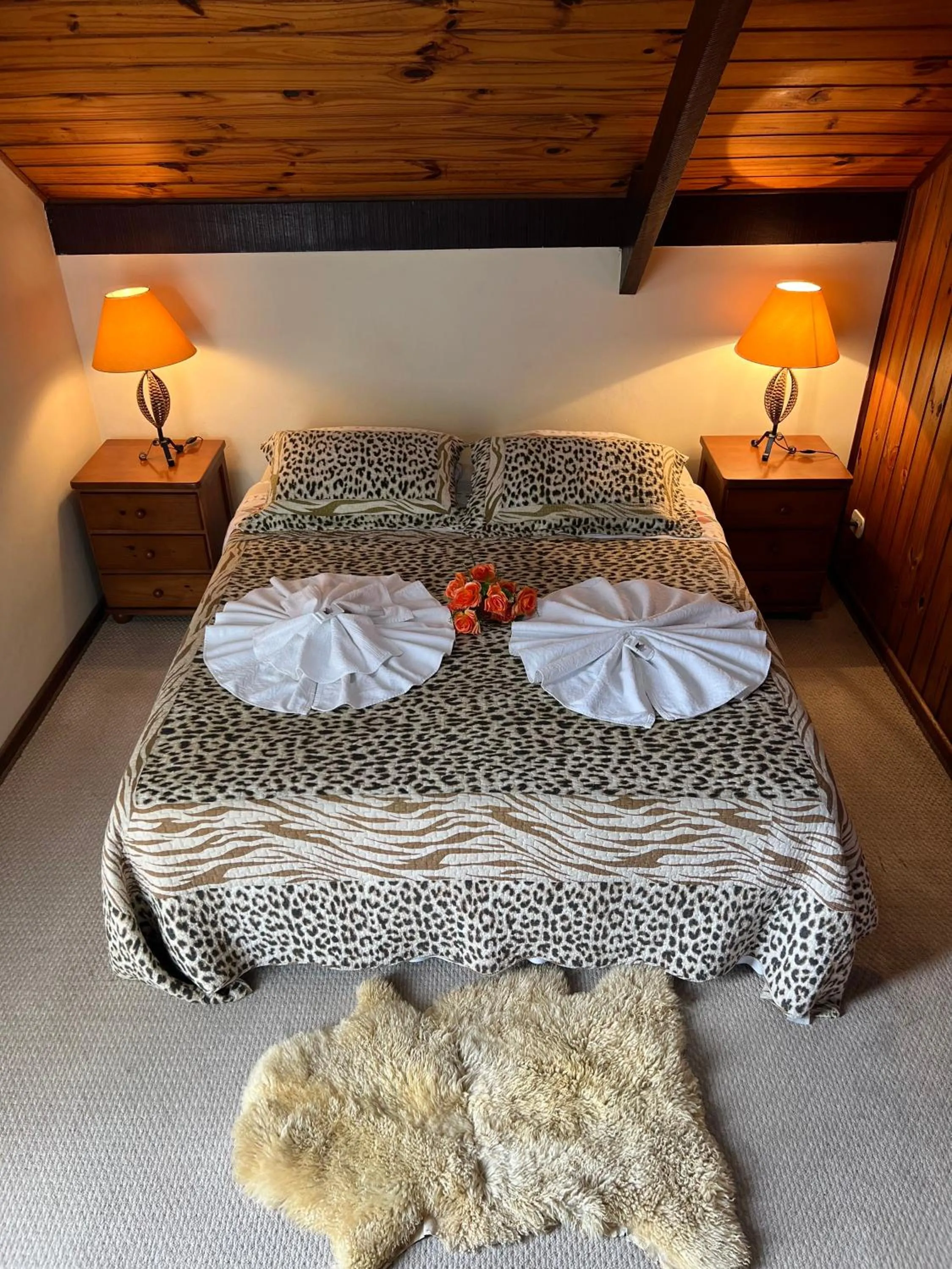Bed in Pousada Heron