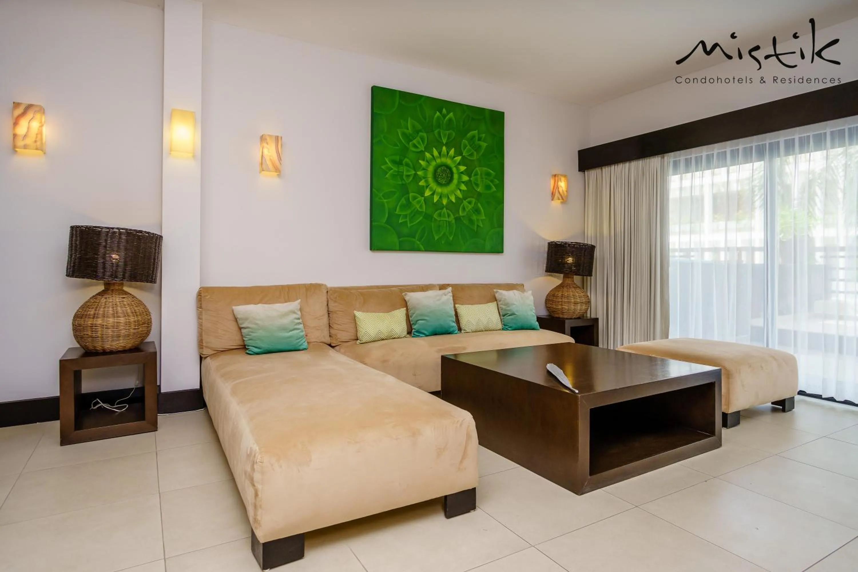 Living room, Bed in Aldea Thai by Mistik Vacation Rentals