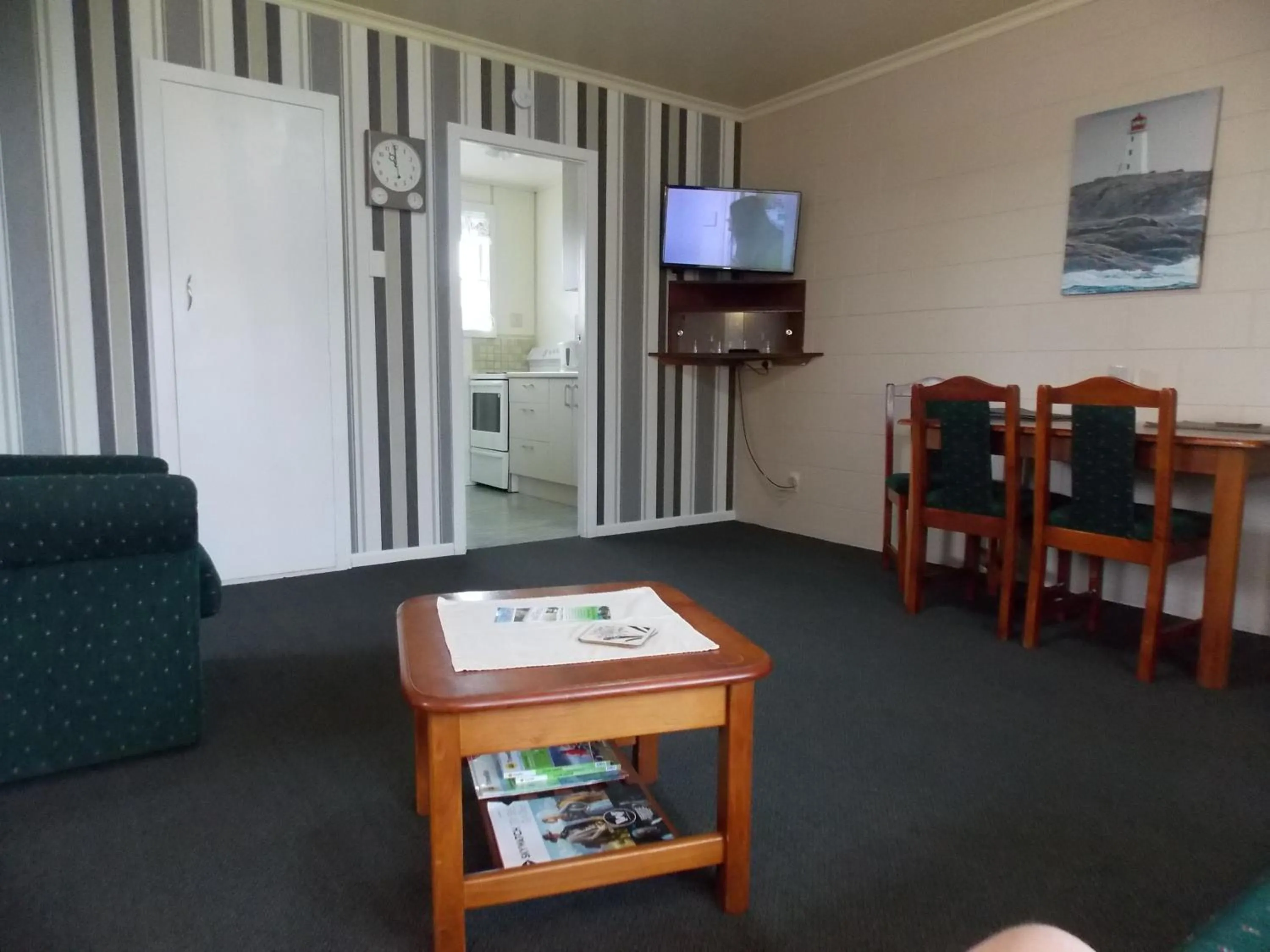 Living room in Rangiora Lodge Motel