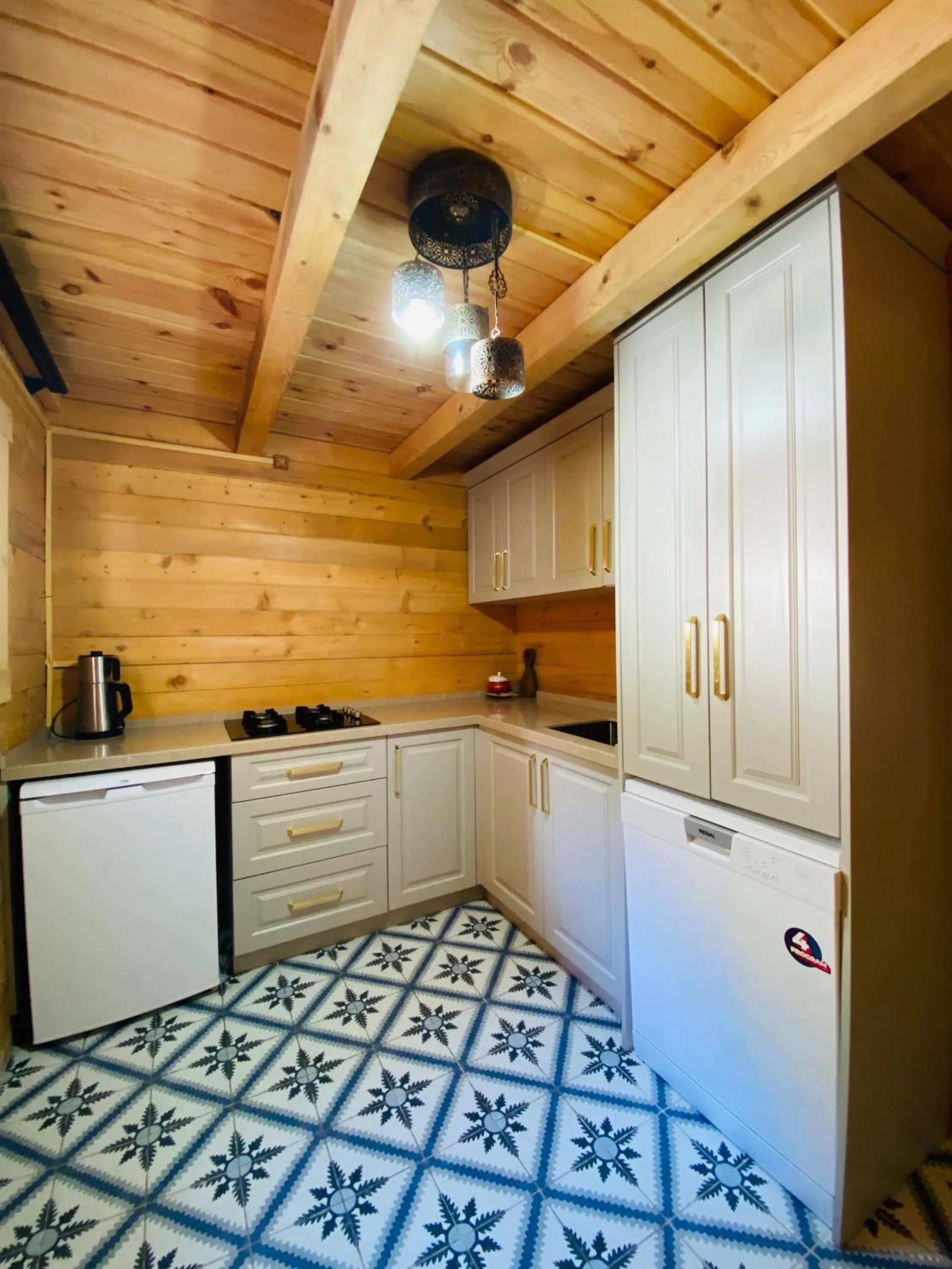 Kitchen or kitchenette in Ayder Villa Gencal