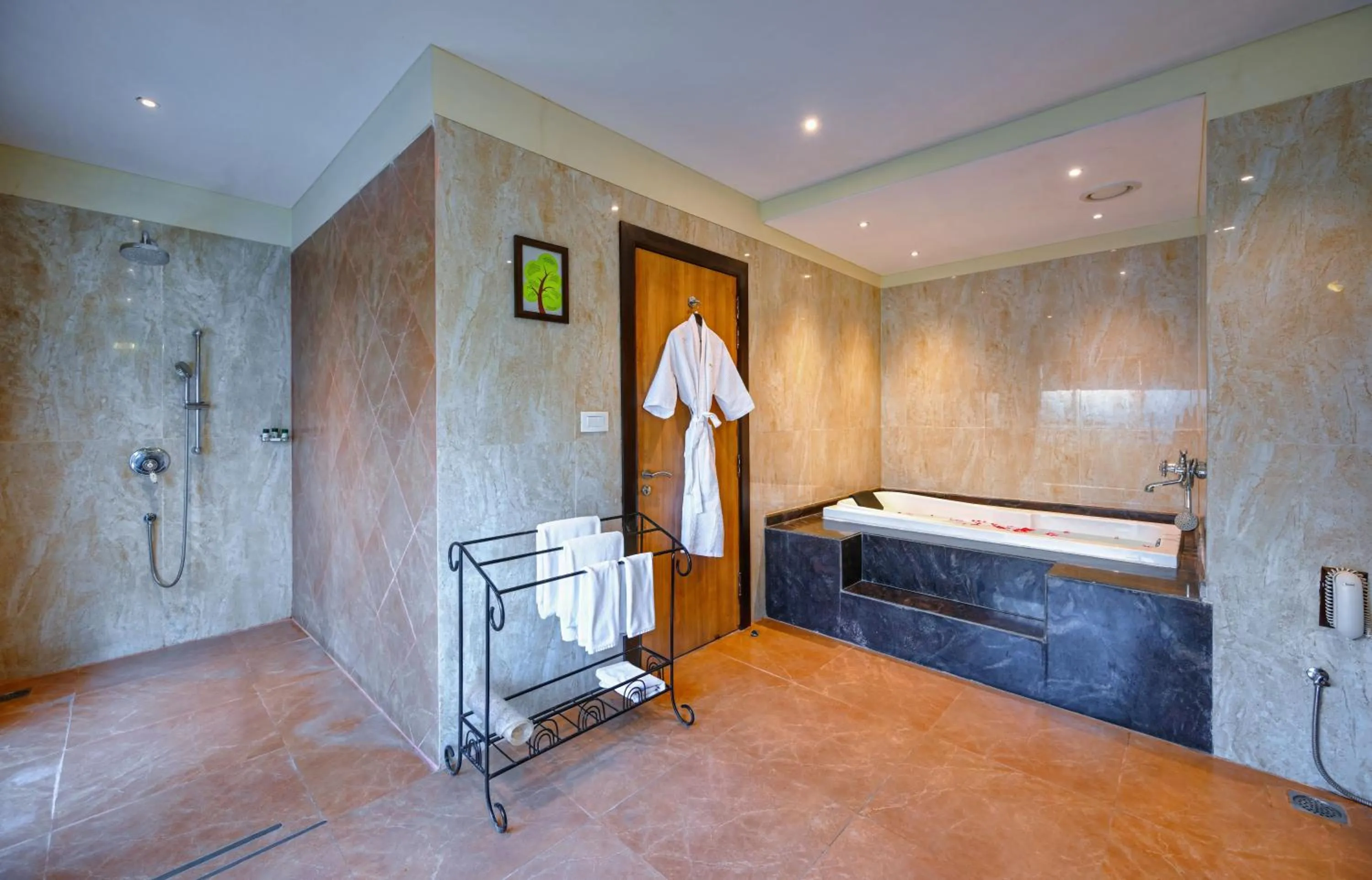 Shower, Bed in The Tigress, Ranthambore