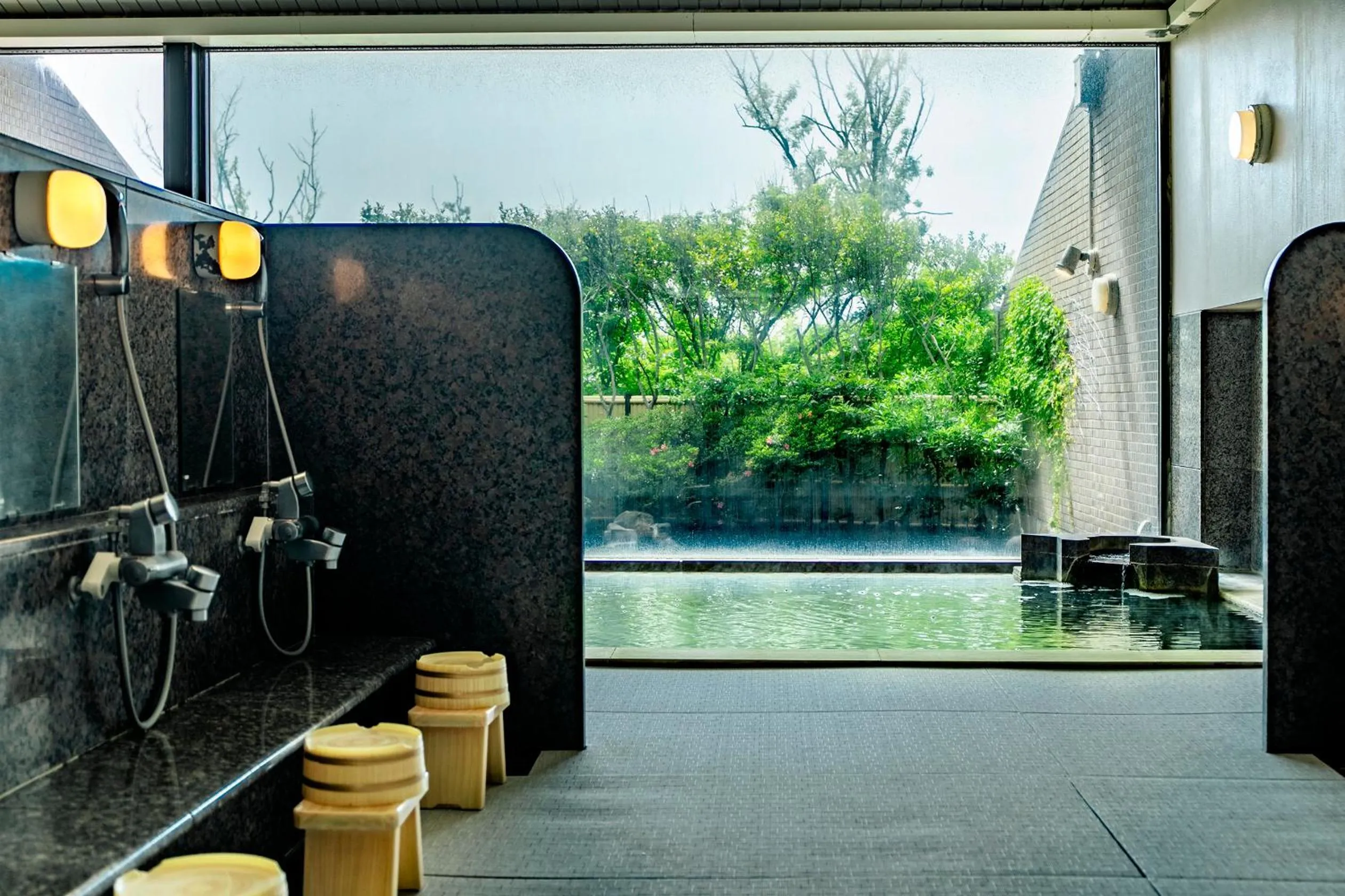 Hot Spring Bath in Hotel Yubana