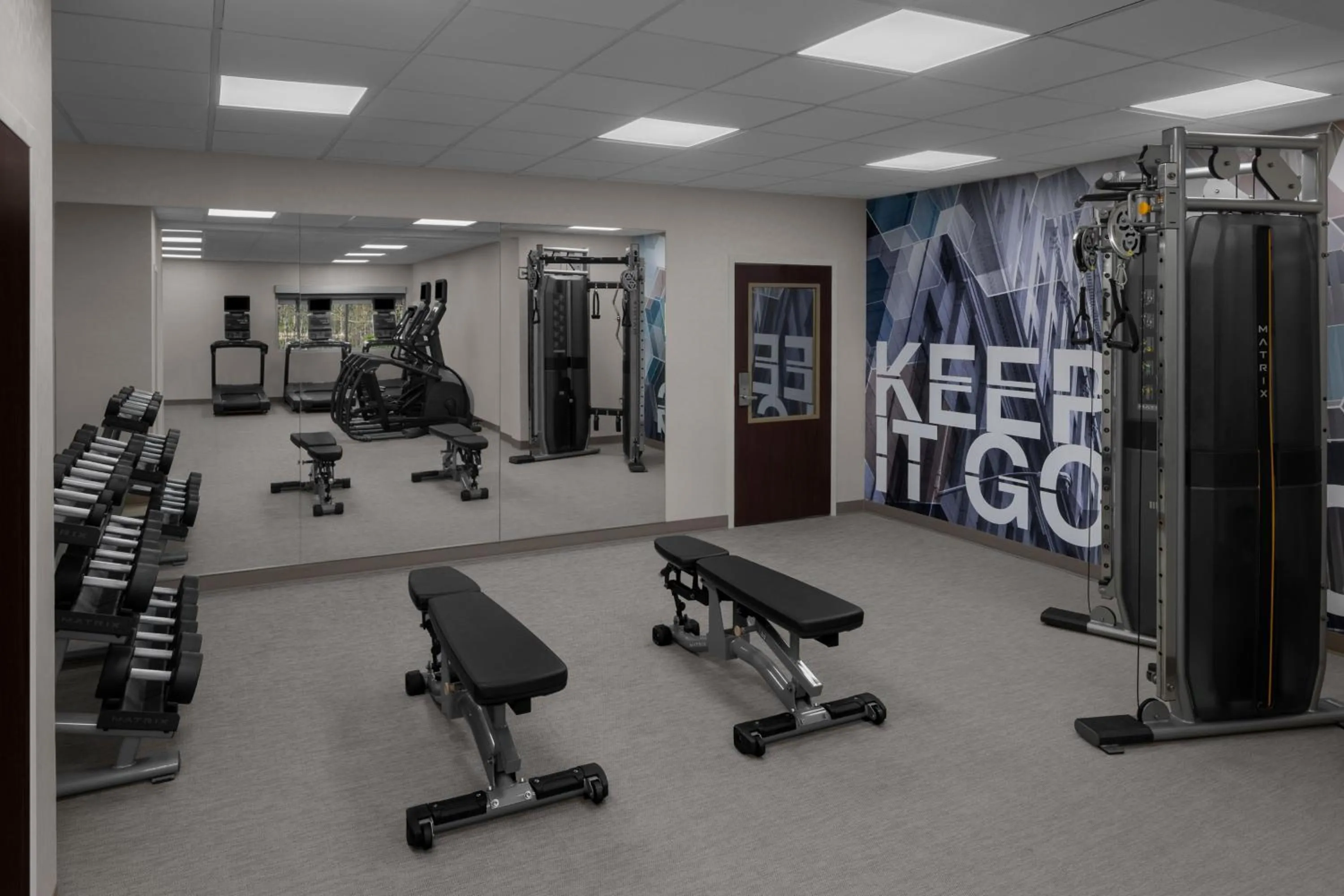 Fitness centre/facilities in SpringHill Suites by Marriott Grand Rapids Airport Southeast