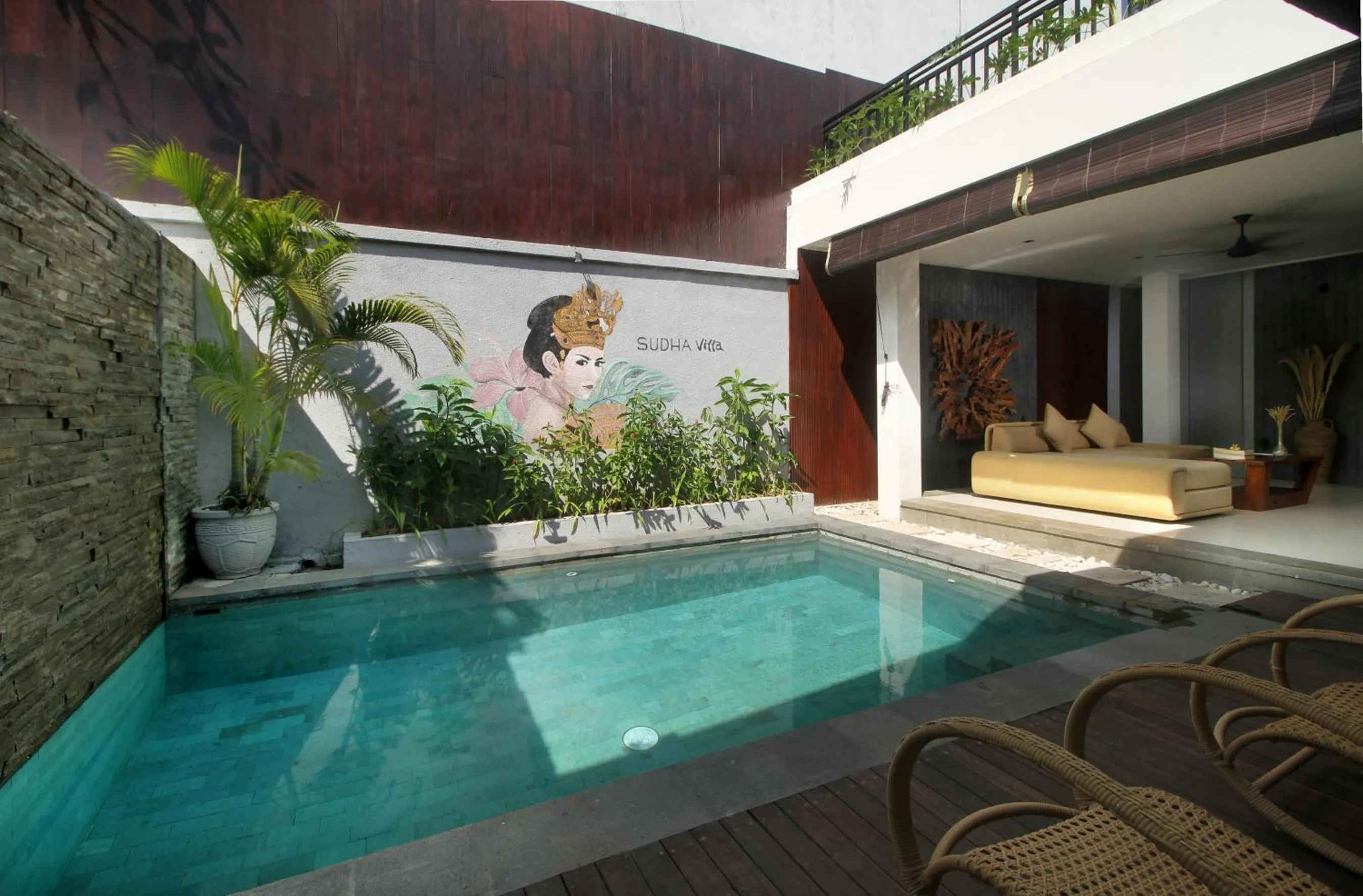 Pool view in Sudha Villa Bali Baik-Baik