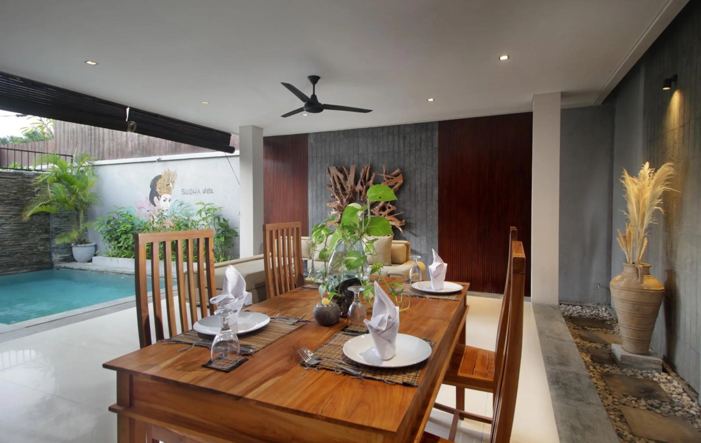 Seating area in Sudha Villa Bali Baik-Baik