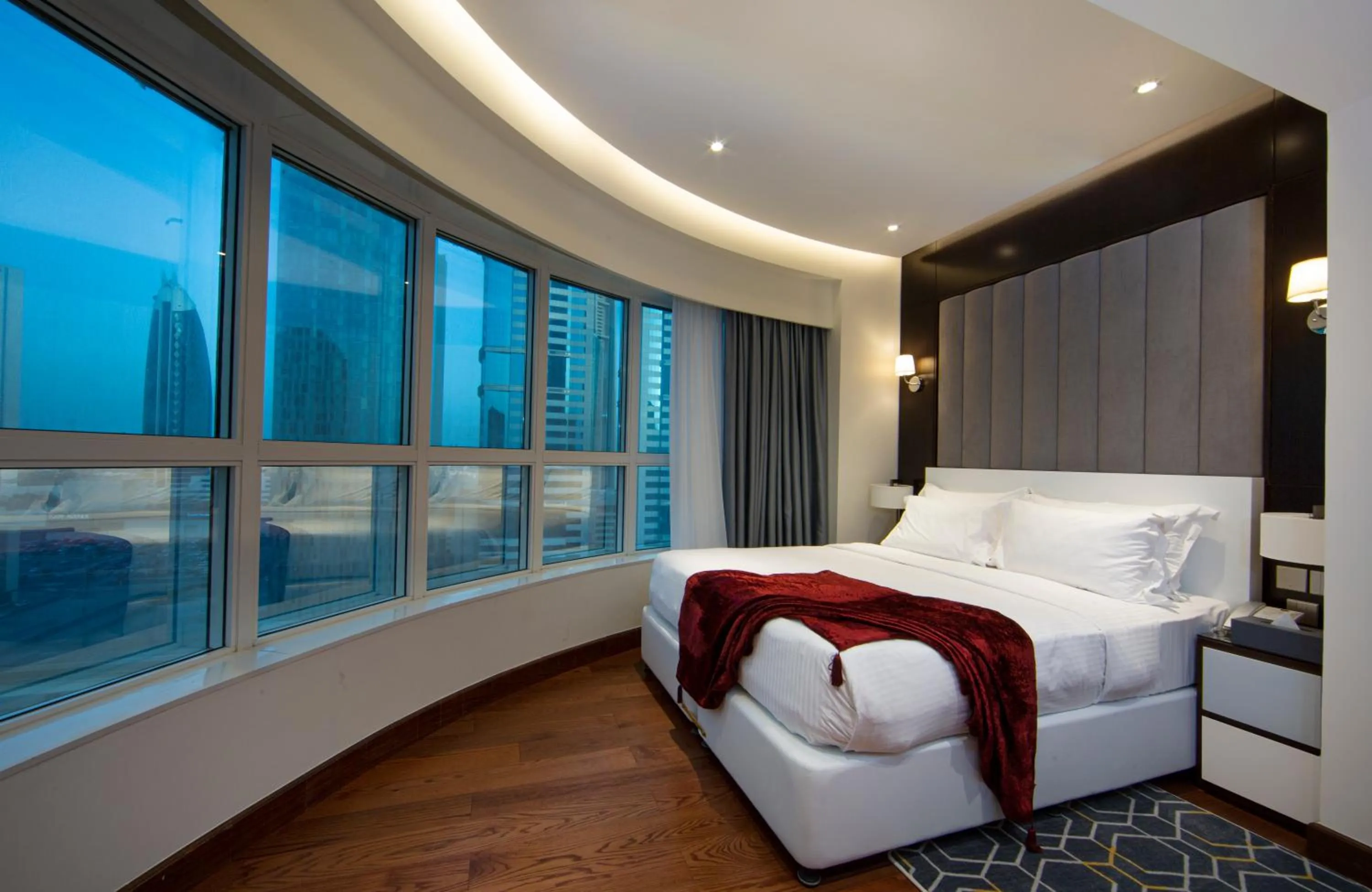 Bed in Number One Tower Suites