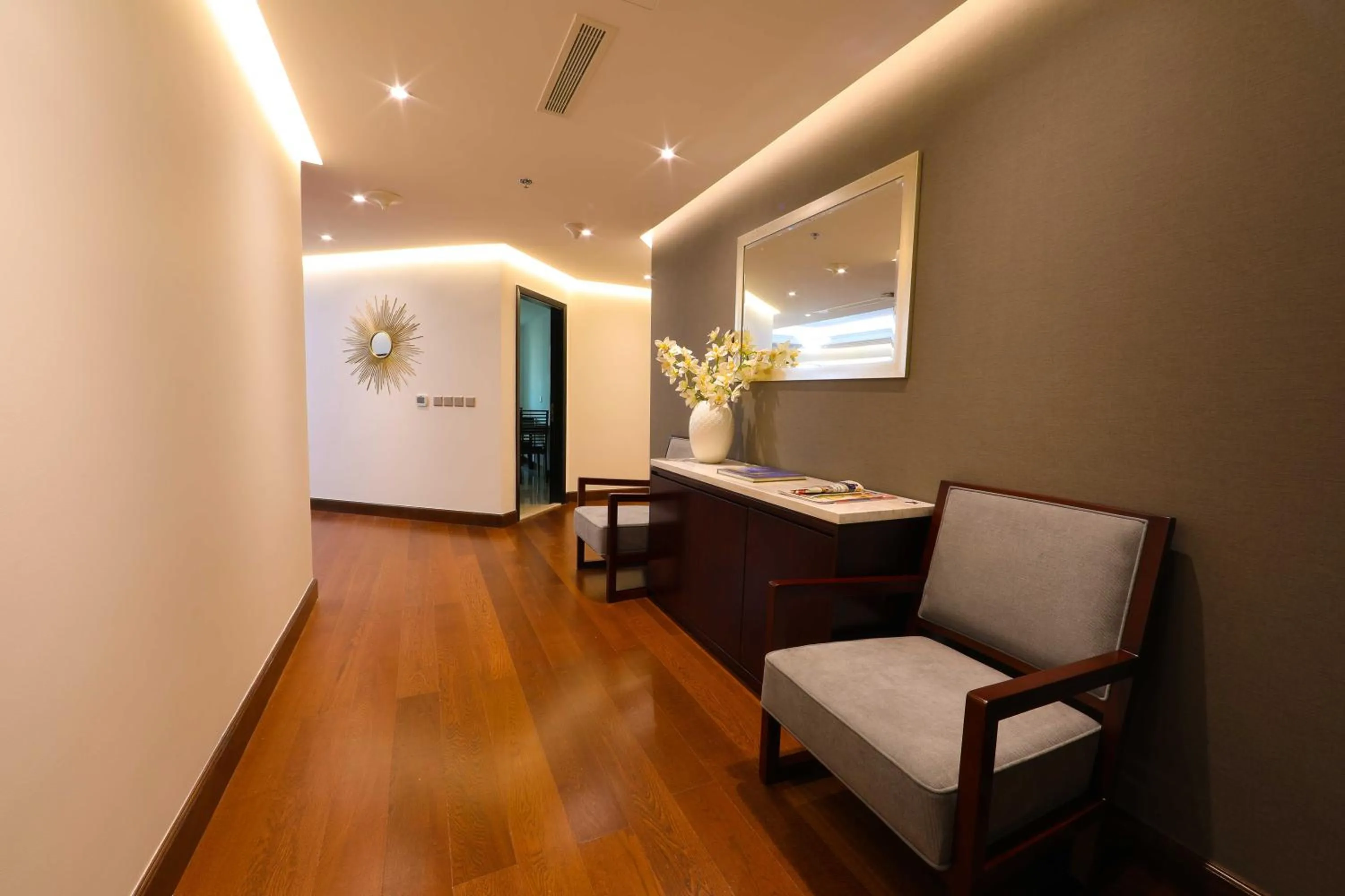 Living room in Number One Tower Suites