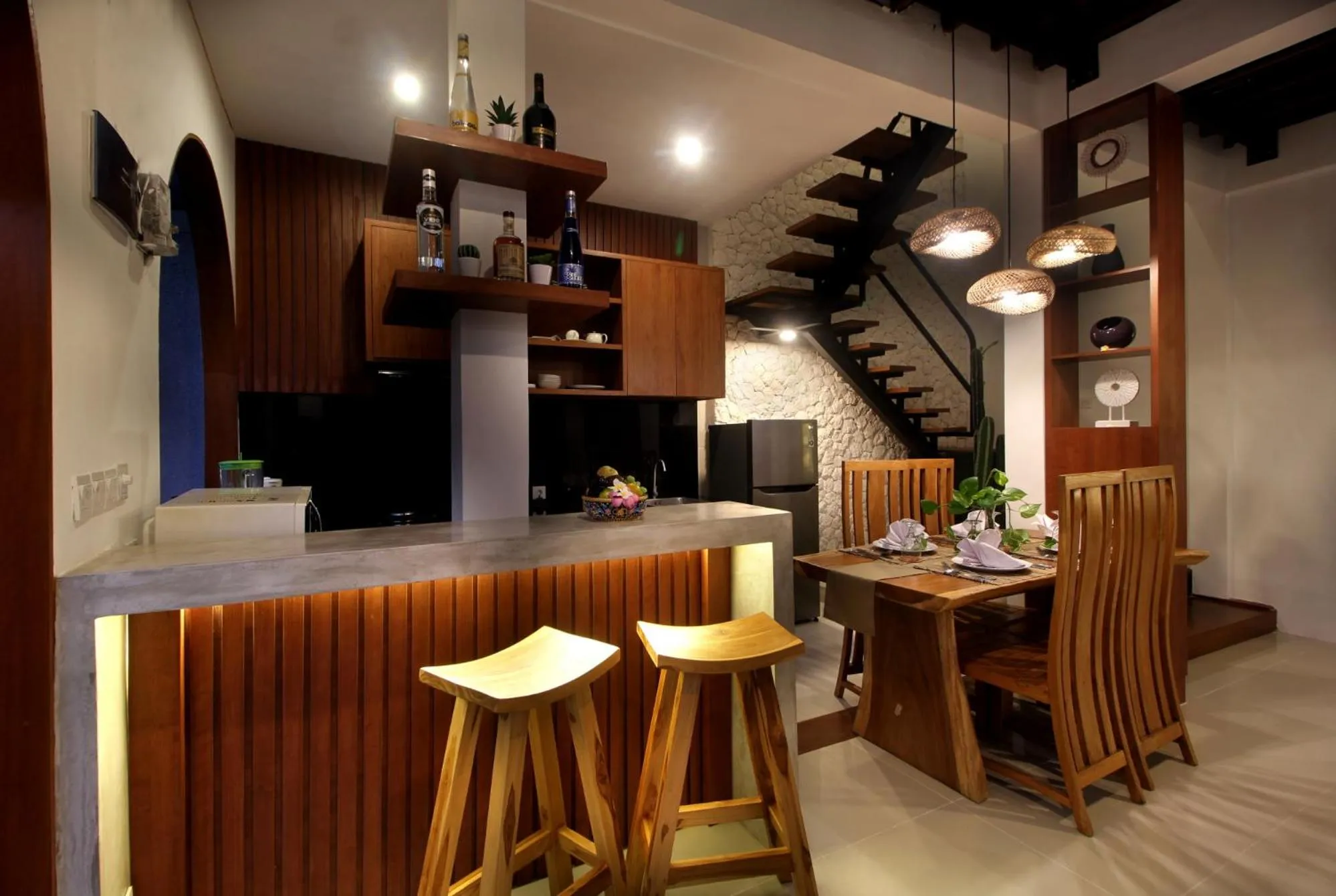 Kitchen or kitchenette in Sudha Villa Bali Anyelir