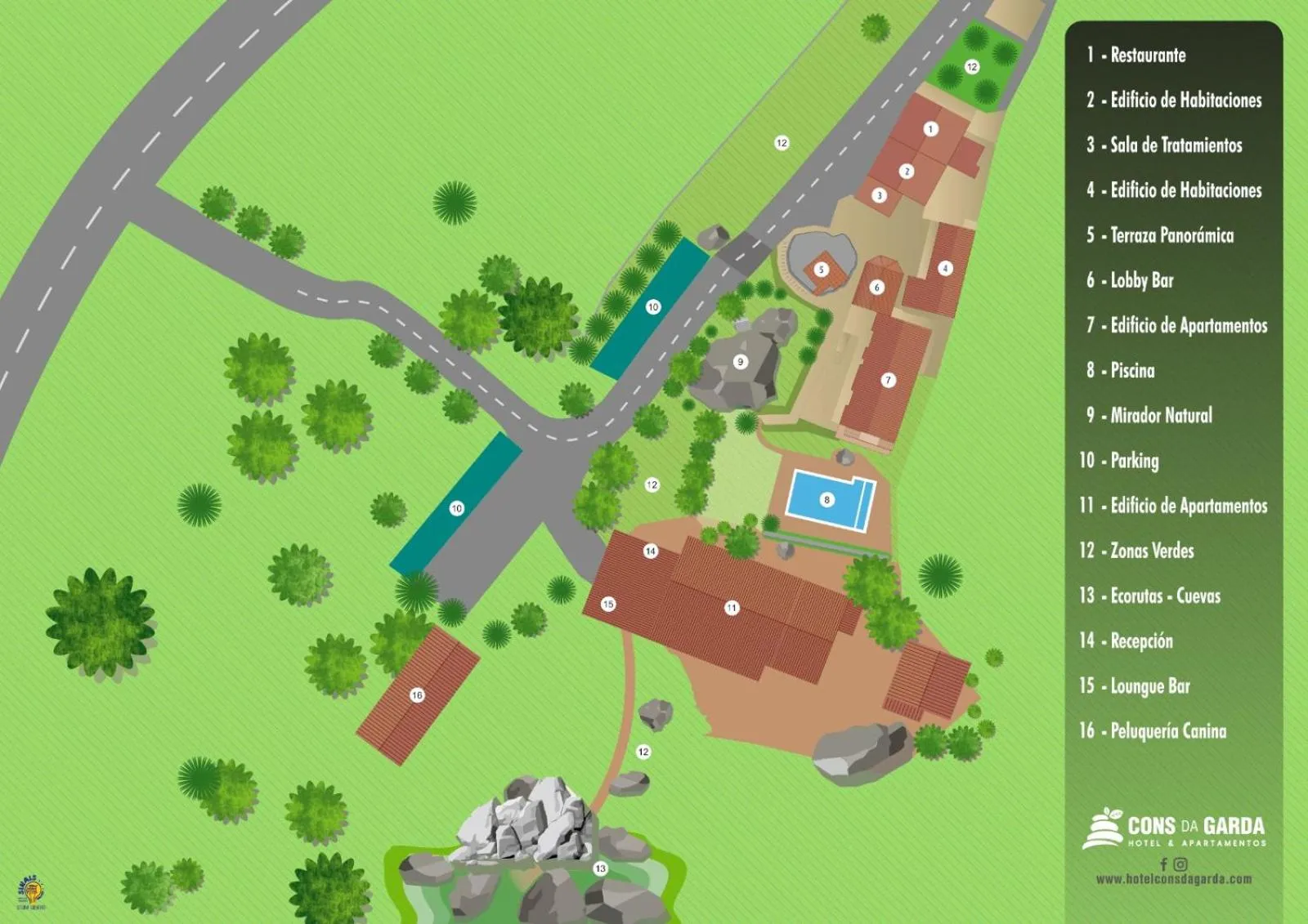 Floor plan in Hotel & Apartamentos Cons da Garda