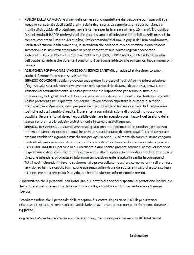 Certificate/Award in Hotel Daniel