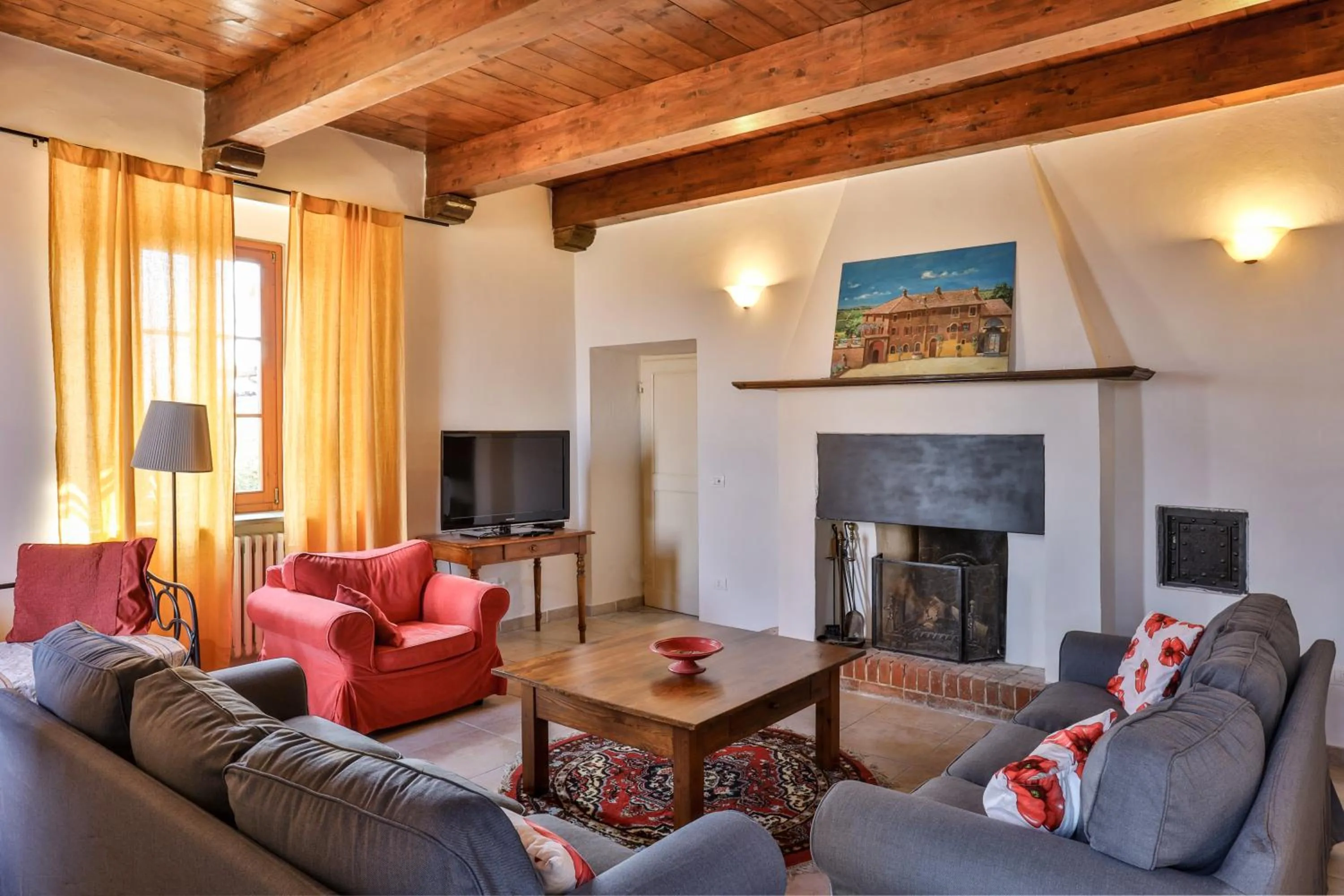 Living room in Villa Pesce, Mombaruzzo