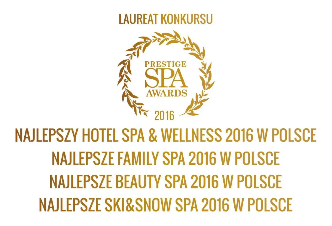 Certificate/Award in Hotel & Medi-Spa Biały Kamień