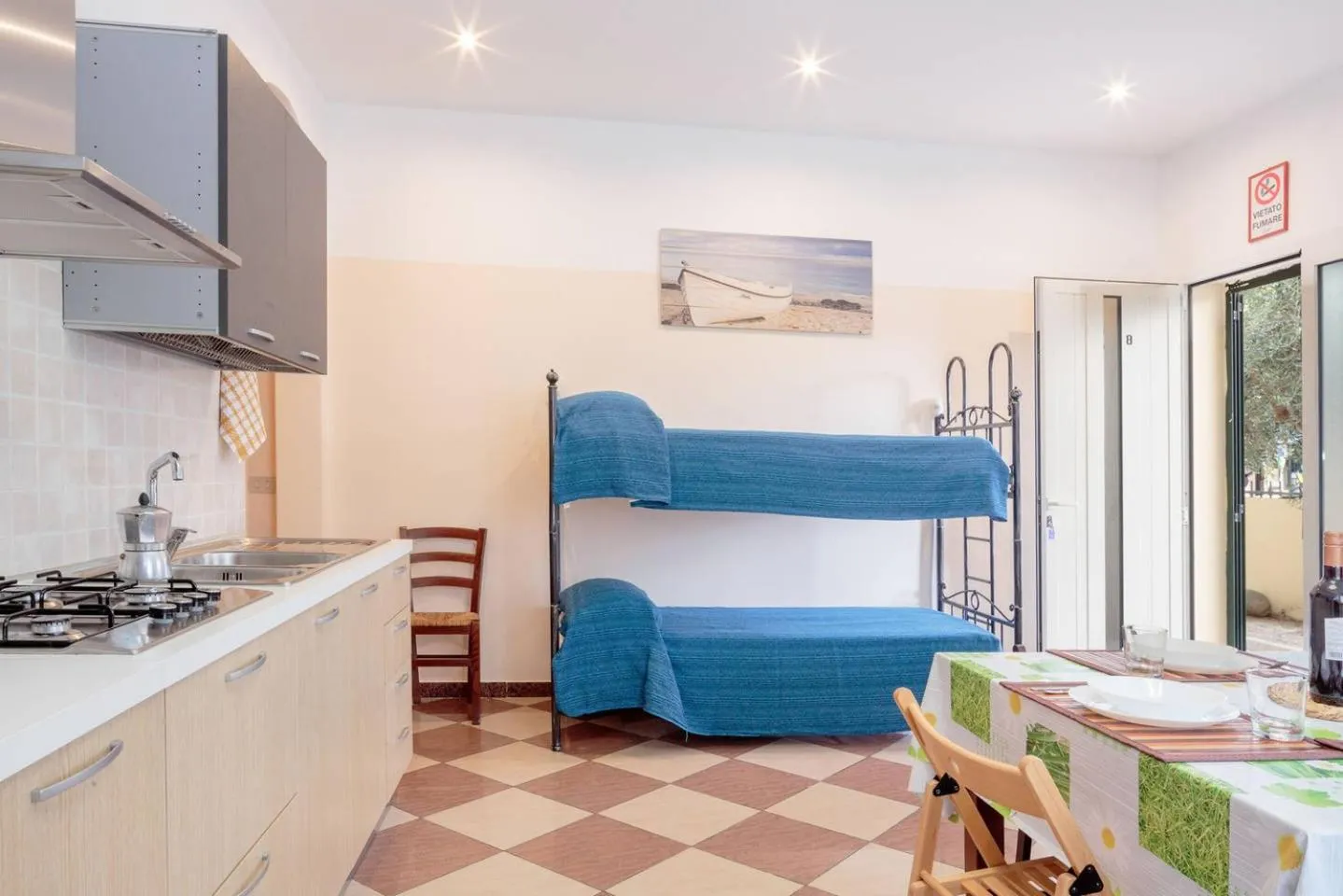 Living room, Bed in Residence Kimba