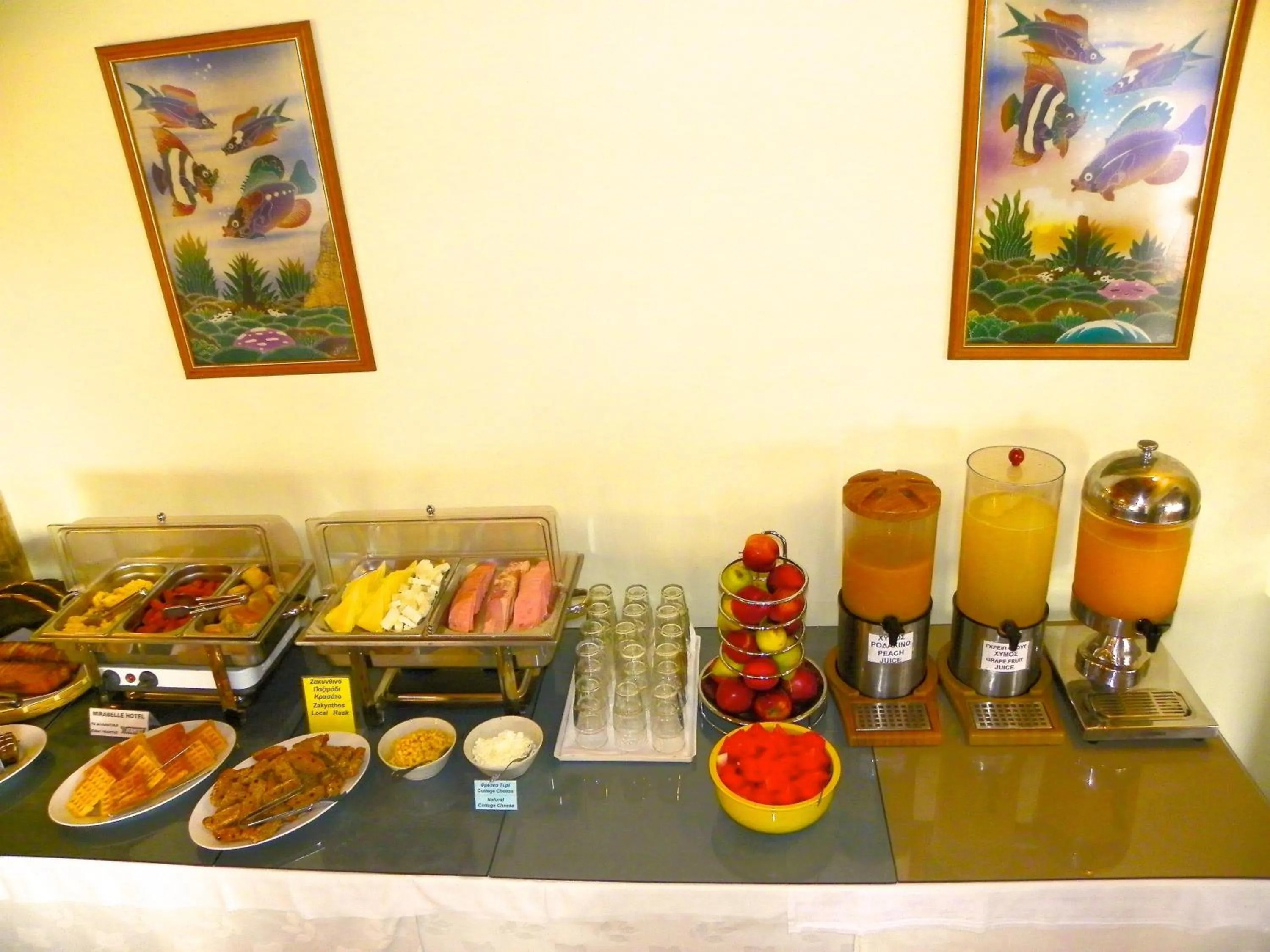 Buffet breakfast in Mirabelle Hotel