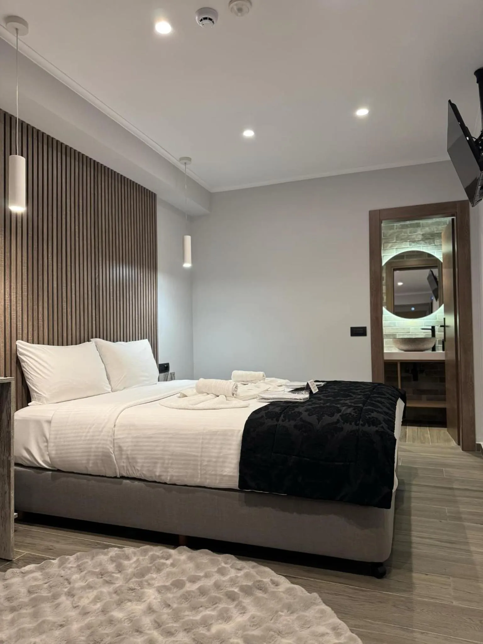 Bedroom, Bed in Pension Dafni