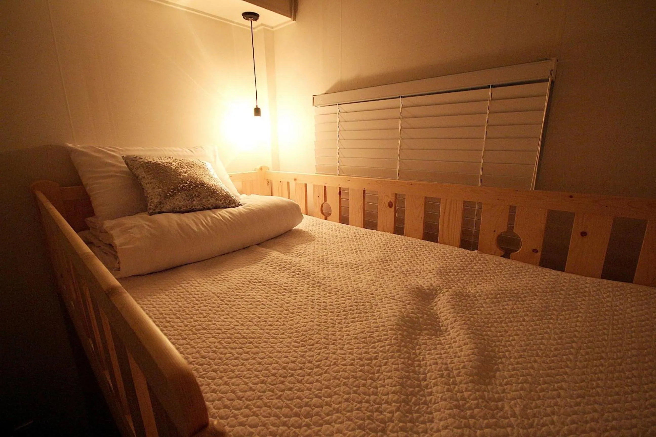 Decorative detail, Bed in Daemyung Guesthouse