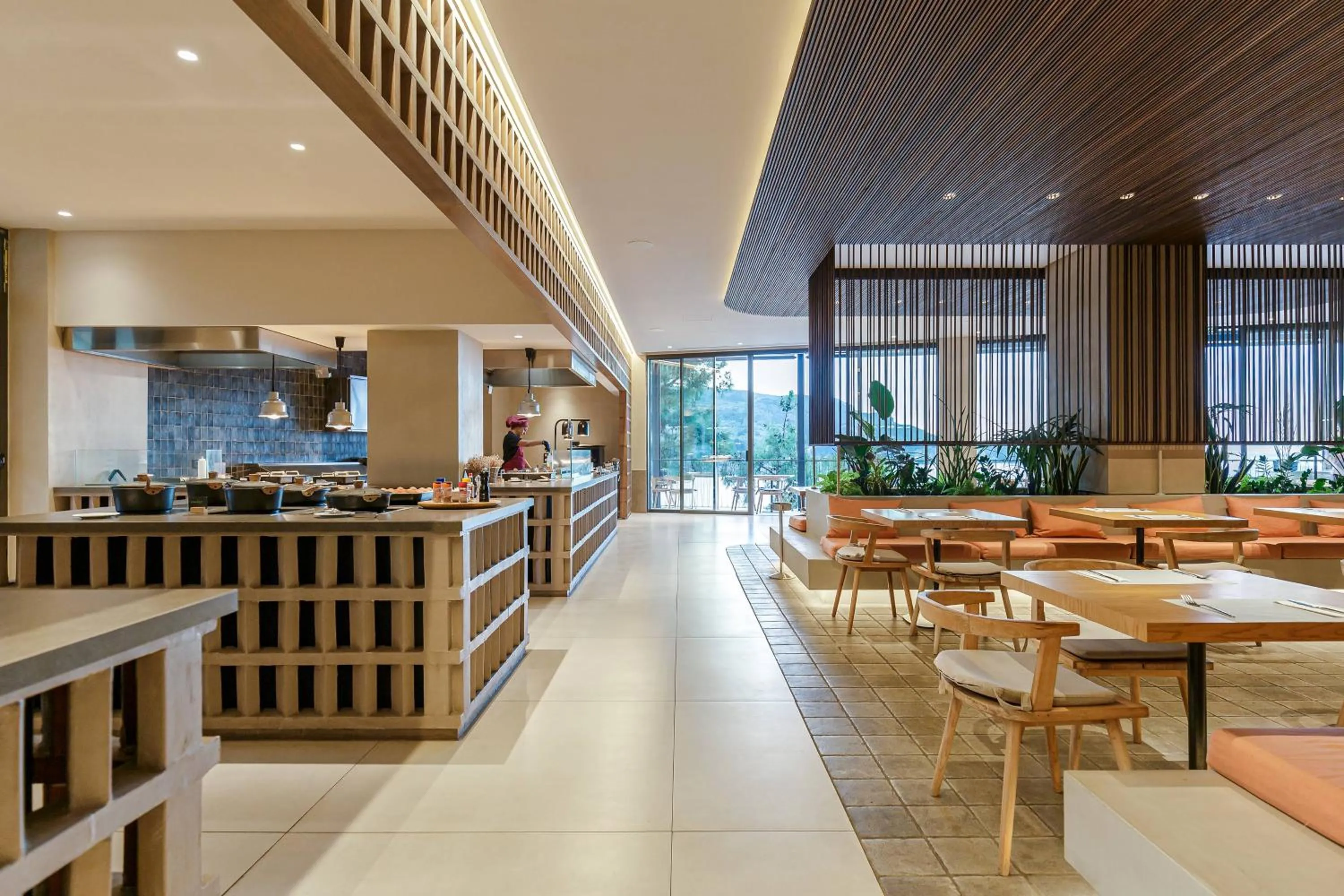 Buffet breakfast in Akrotiri Beach Resort Hotel - Adult Friendly