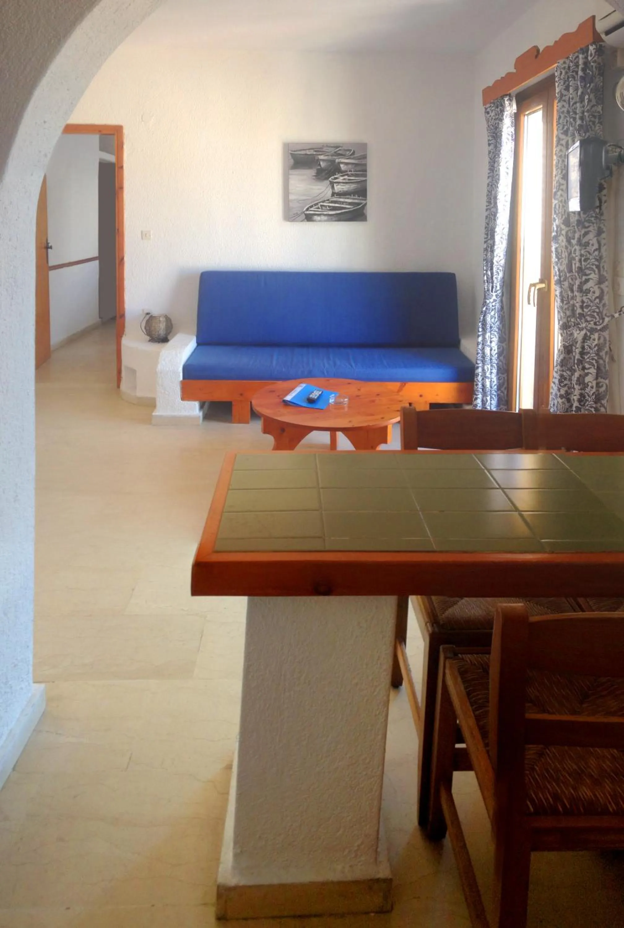 Bed in Mantraki Hotel Apartments