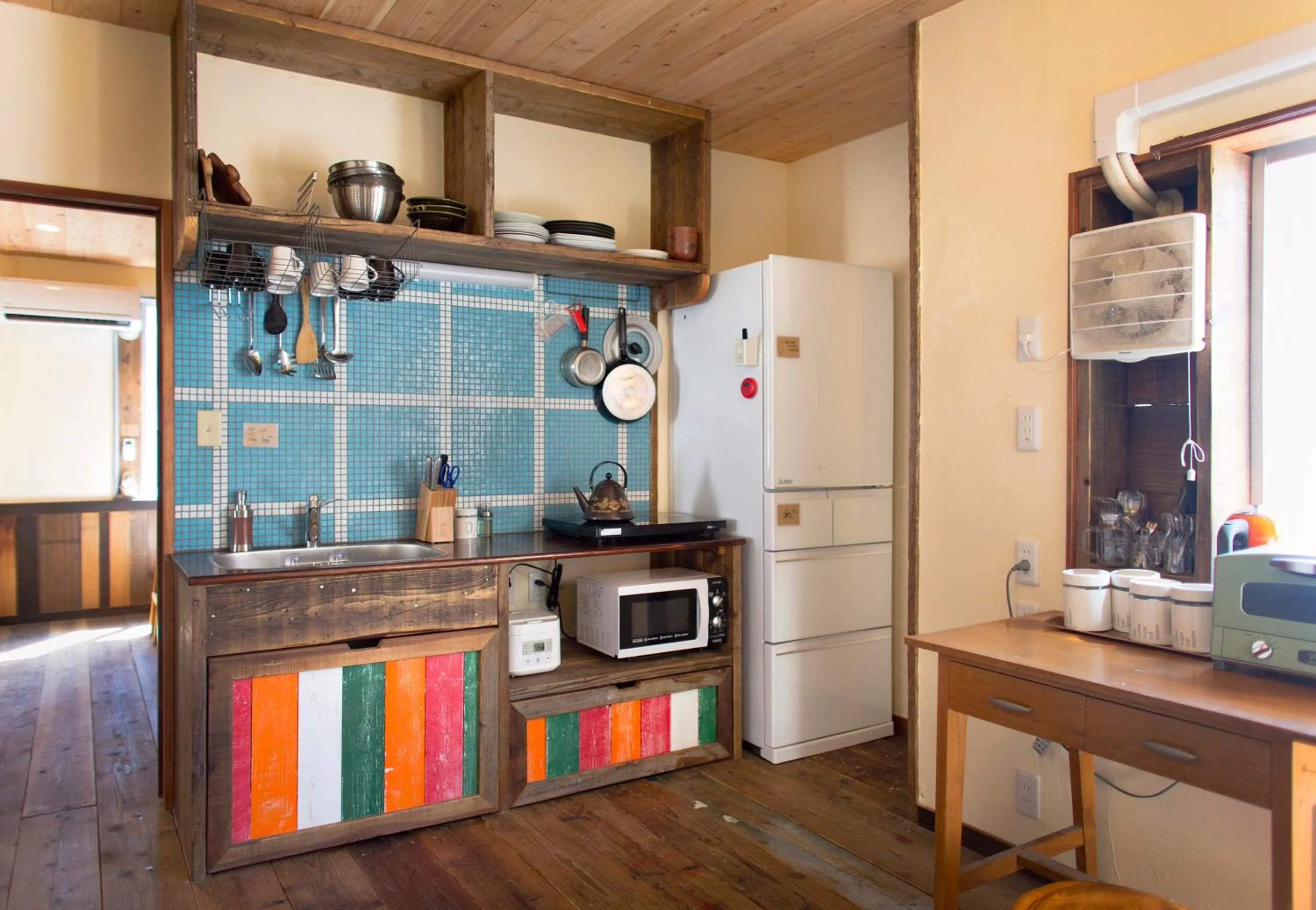 Communal kitchen in The Pax Hostel