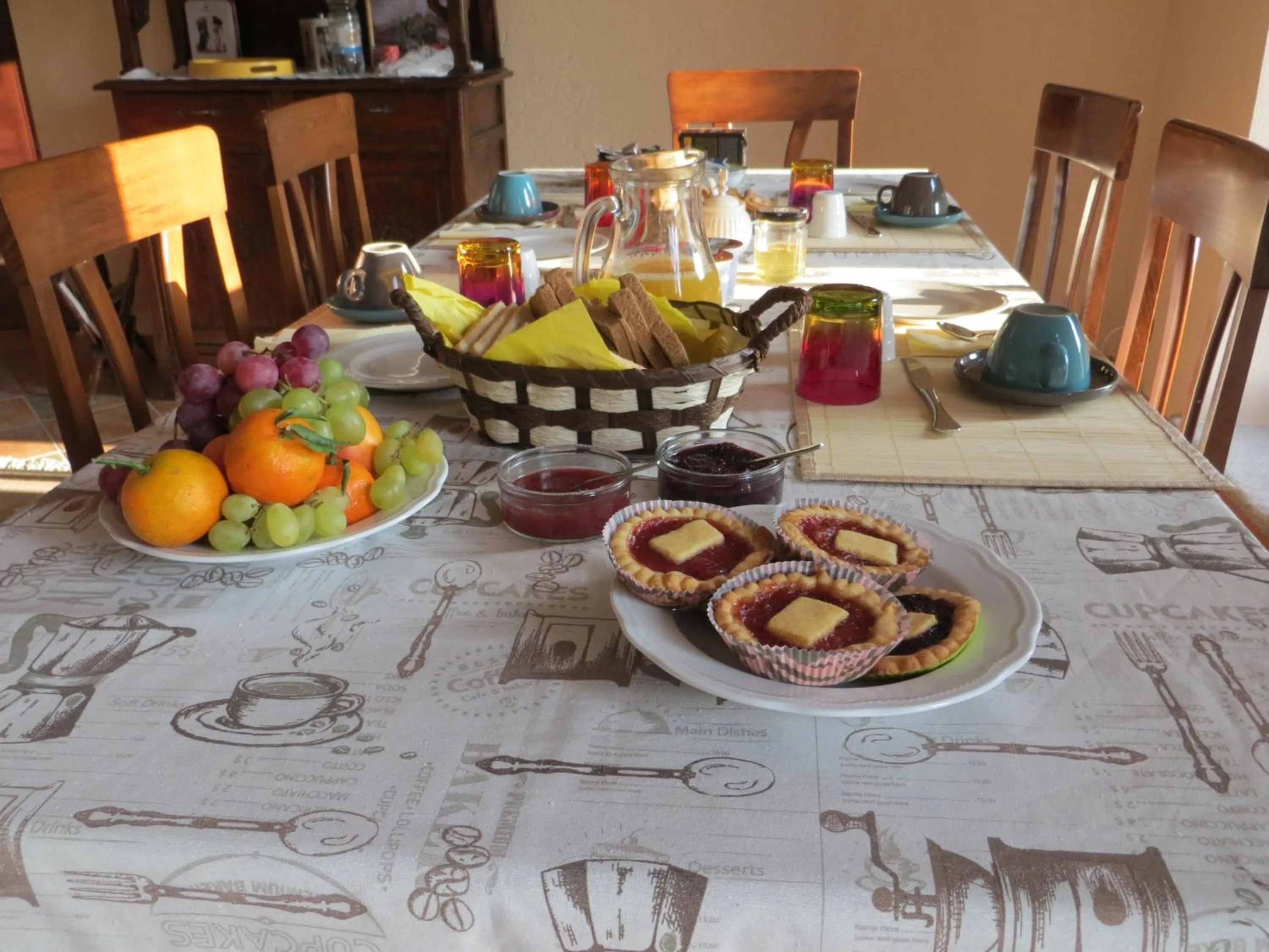 Food and drinks in La Bella Dormiente B&B