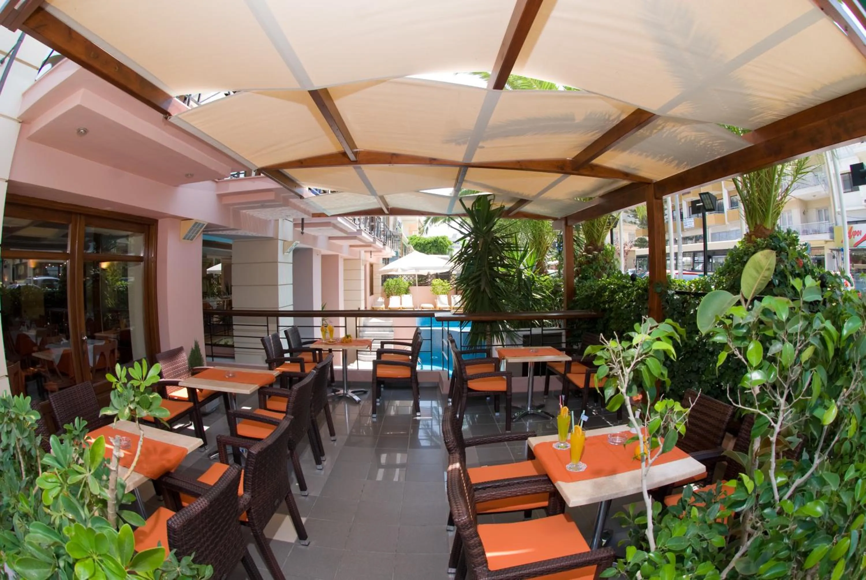 Patio in Hotel Brascos