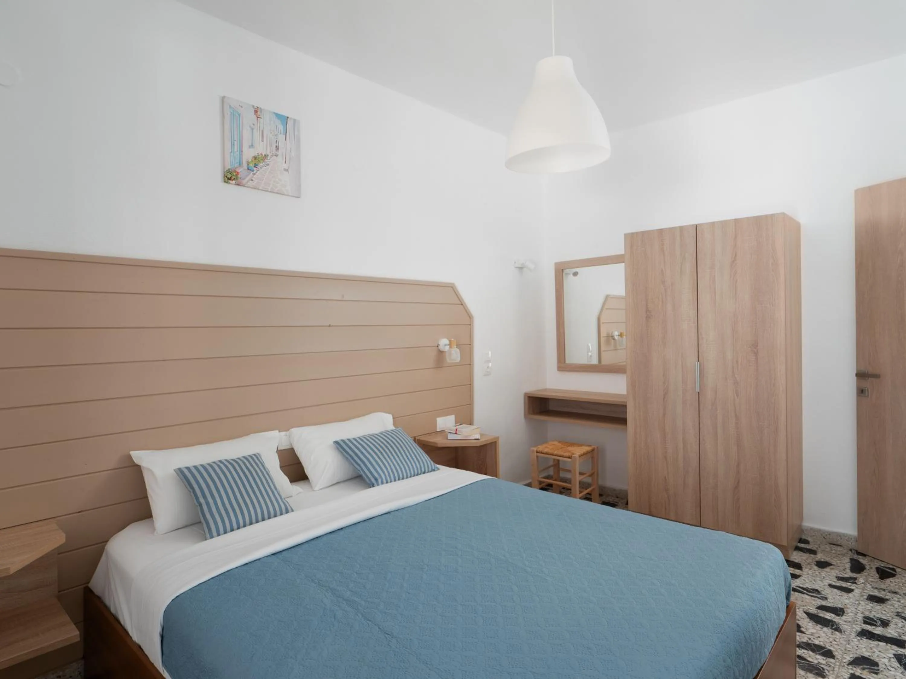 Bed in Spiros-Soula Family Hotel & Apartments