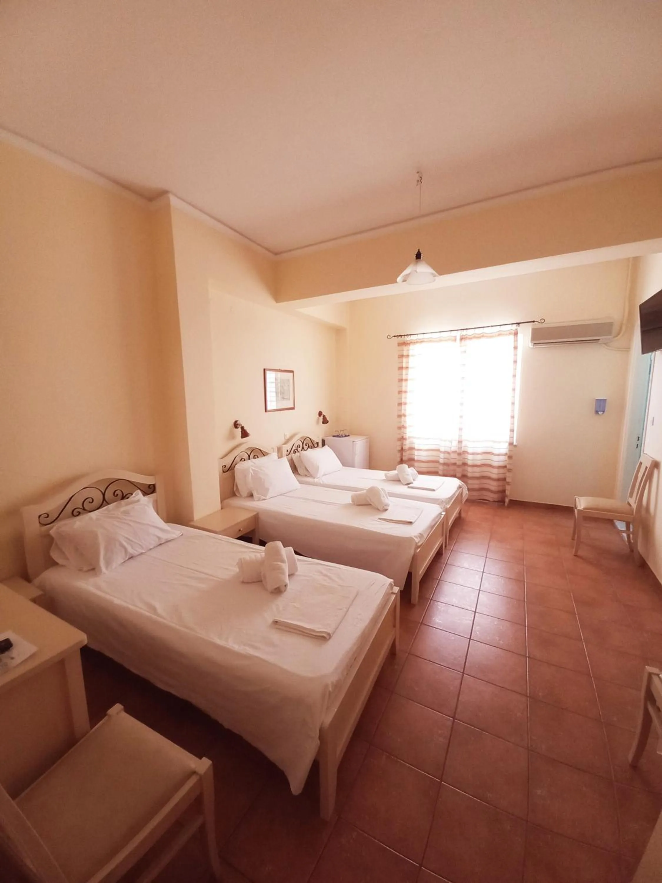 Bed in A Hotel Faros