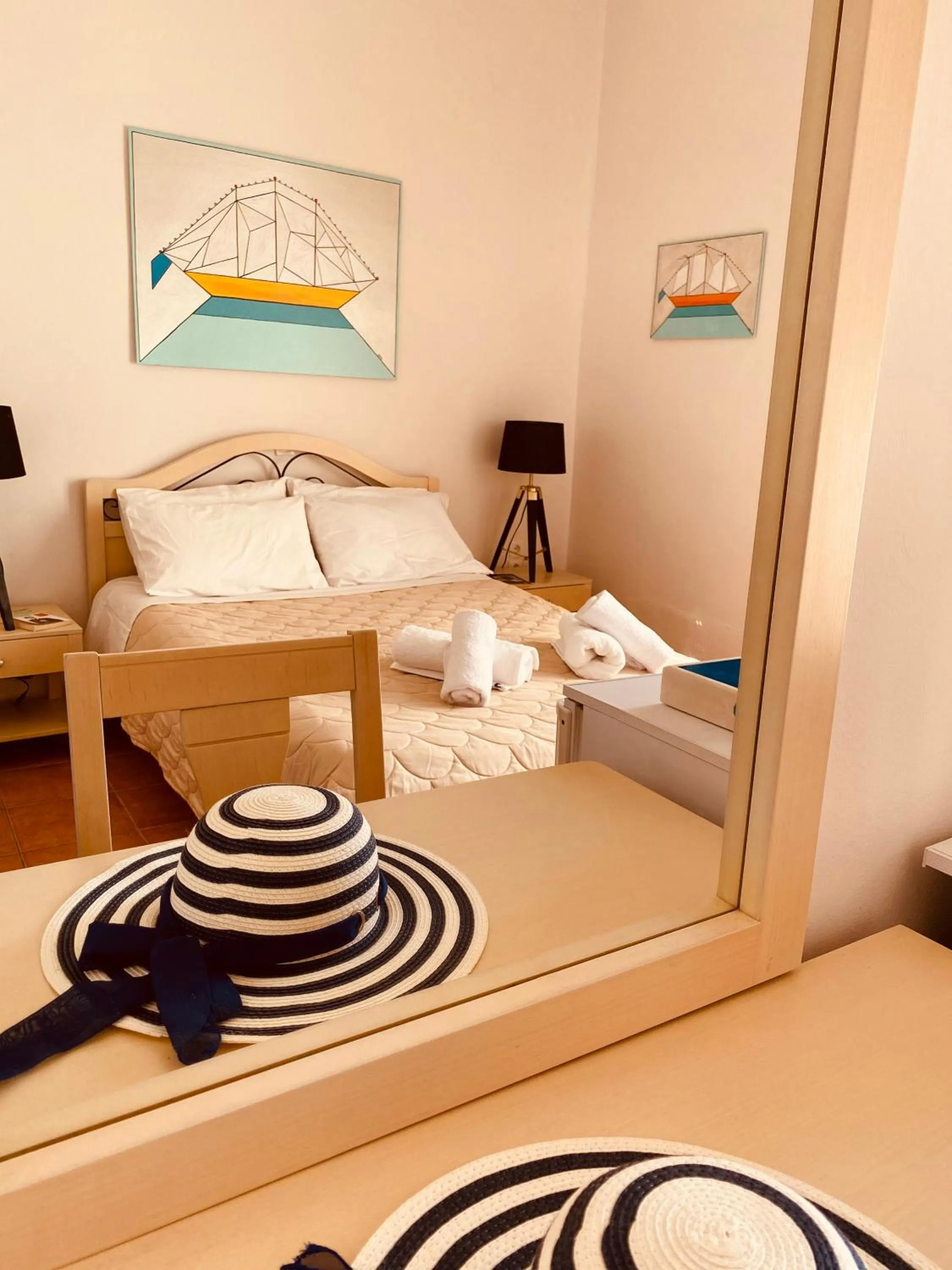 Bed in A Hotel Faros