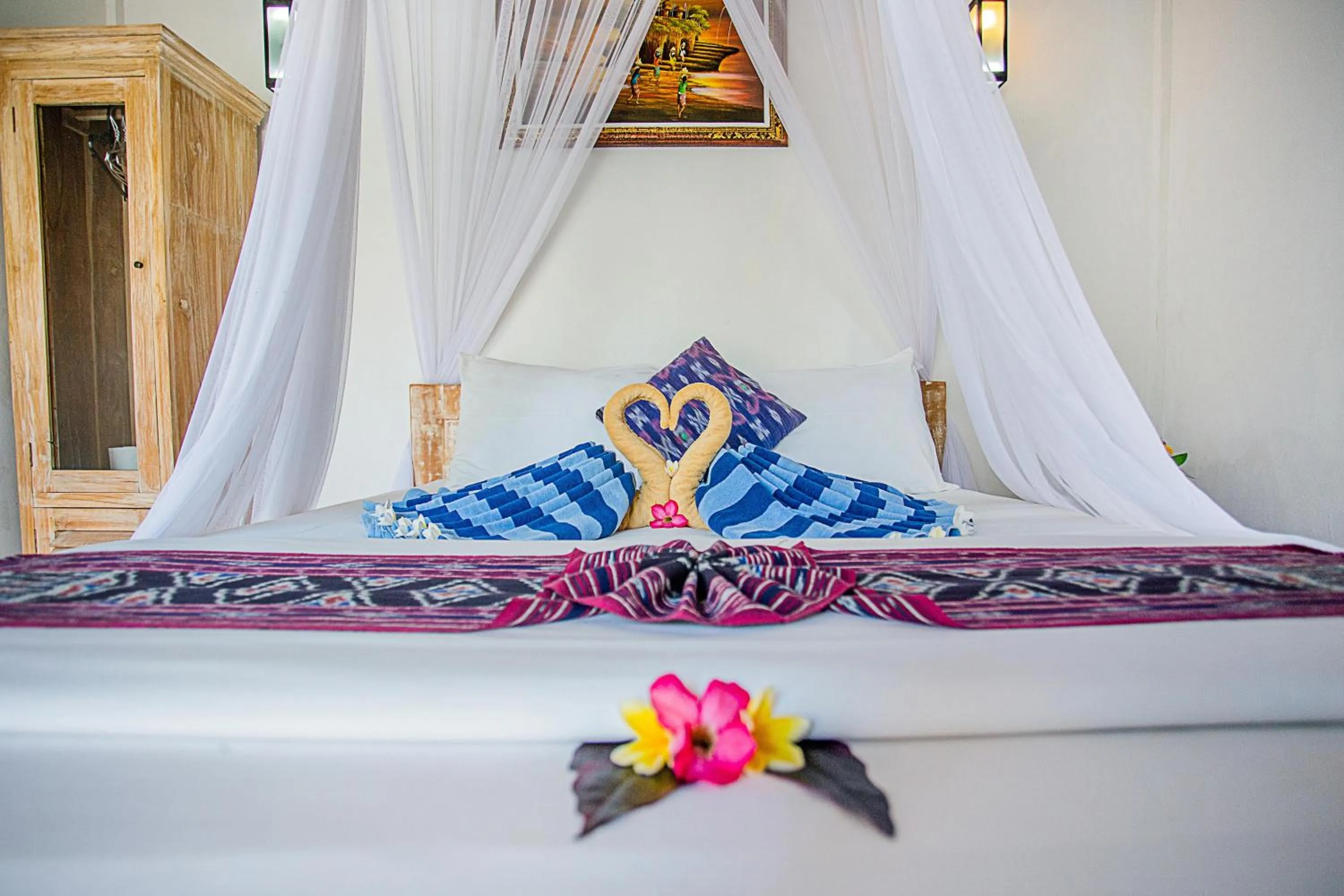 Bed in Svaha Private Villas Ceningan