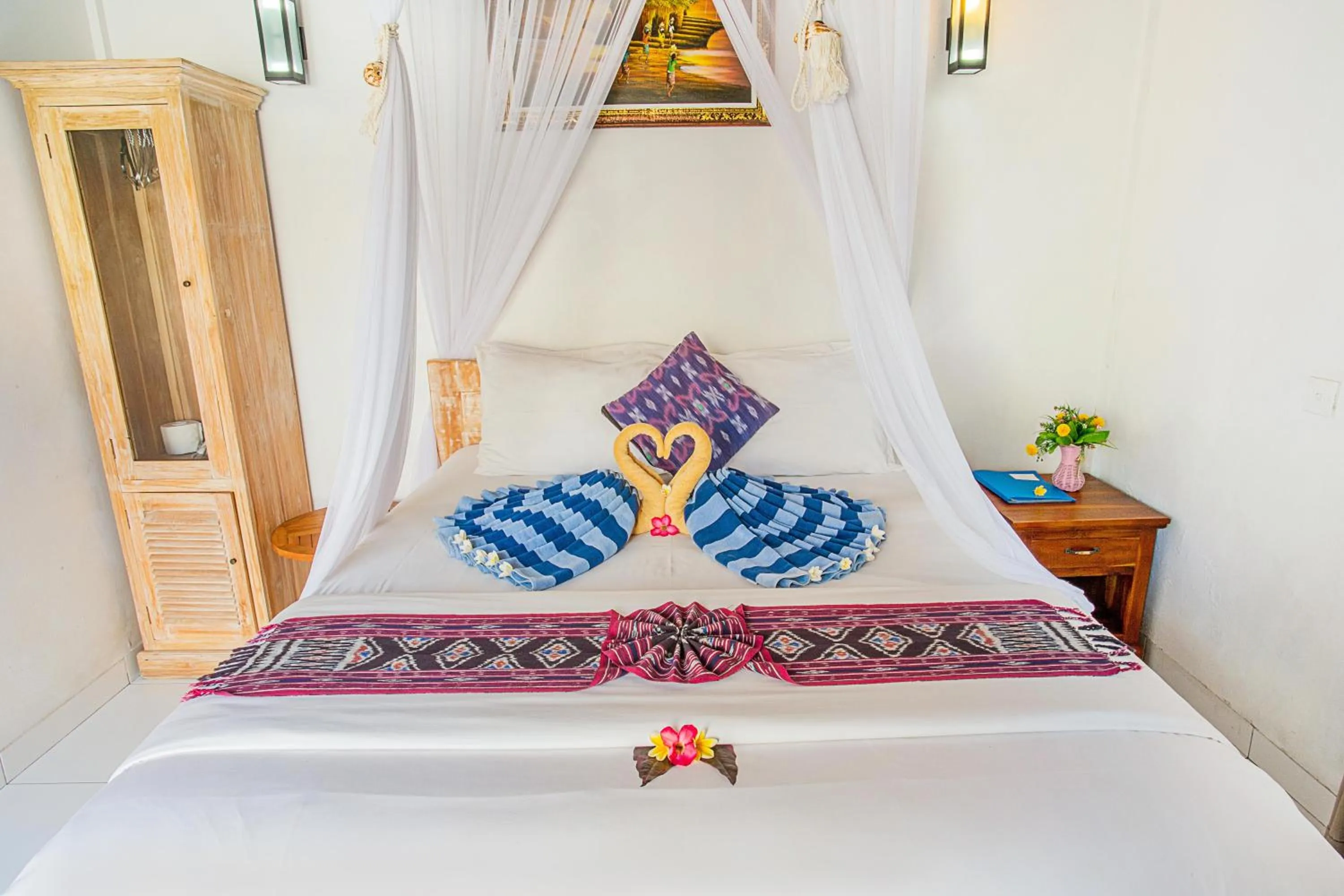 Bed in Svaha Private Villas Ceningan